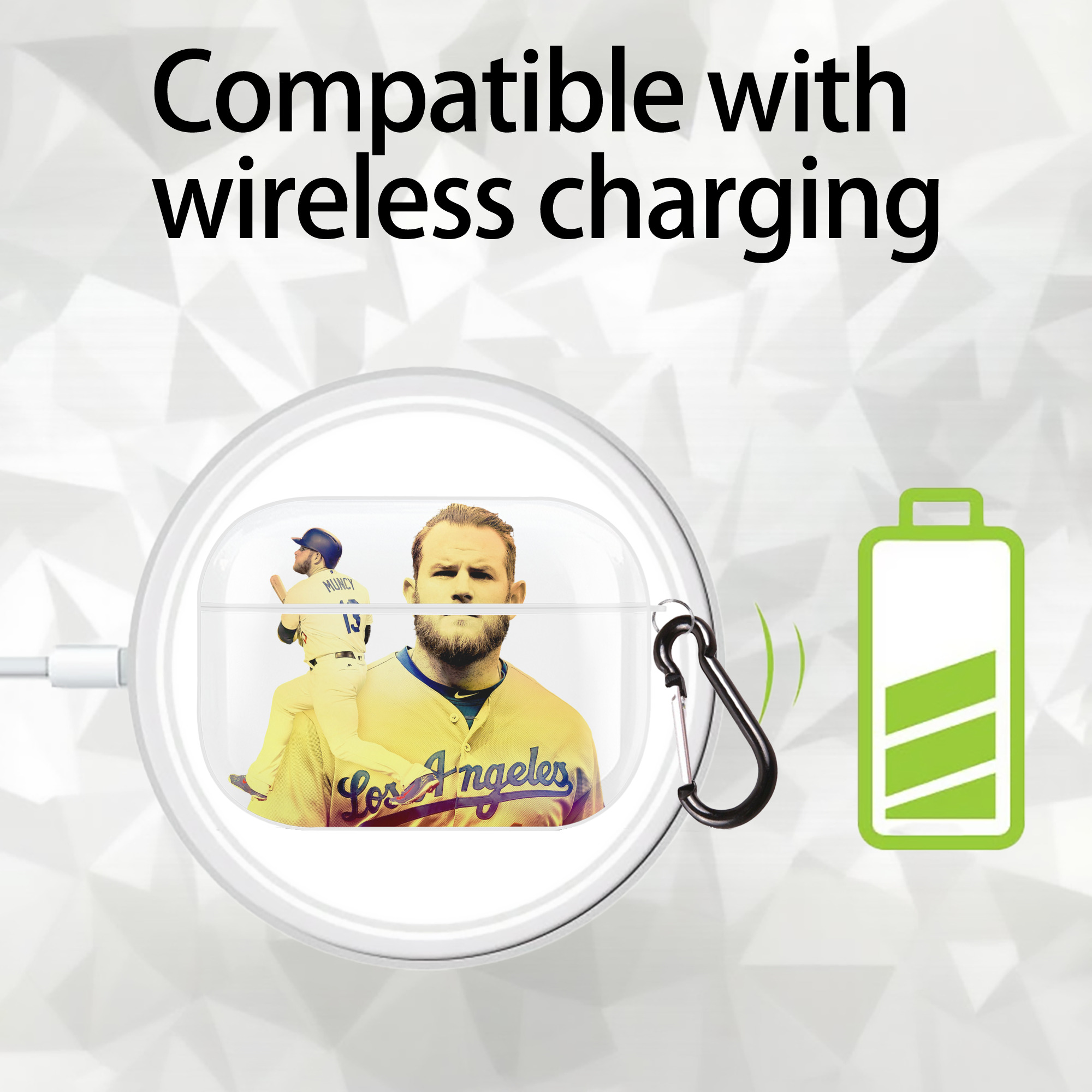  AirPods Pro Hard Case White With Keychain, Durable Flexible PC, Precise Cutouts, Anti-Fingerprint, Yellowing & Scratch Resistant, Full Protection, Washable