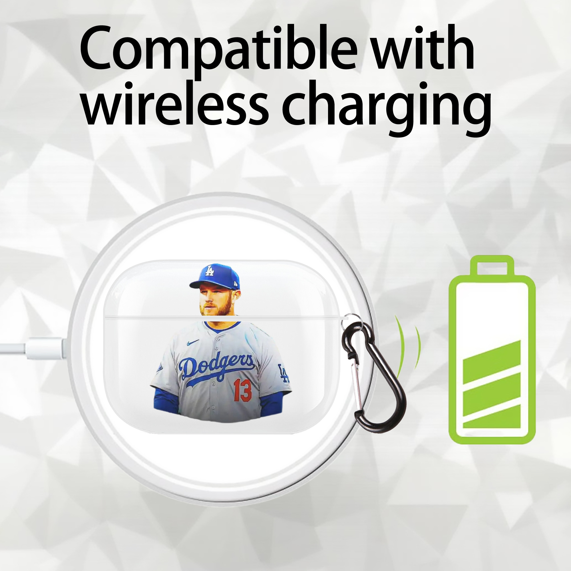  AirPods Pro Hard Case White With Keychain, Durable Flexible PC, Precise Cutouts, Anti-Fingerprint, Yellowing & Scratch Resistant, Full Protection, Washable