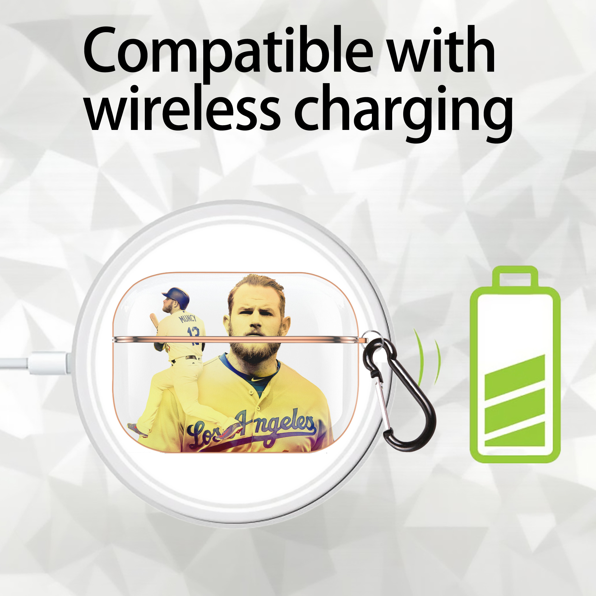  AirPods Pro Protective Case Rose Gold, Flexible PC Material, Precise Fit, Anti-Slip Cover, Full Protection, Fingerprint Resistant, Washable With Keychain