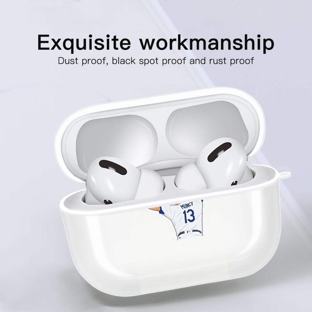  AirPods Pro Hard Case White With Keychain, Durable Flexible PC, Precise Cutouts, Anti-Fingerprint, Yellowing & Scratch Resistant, Full Protection, Washable
