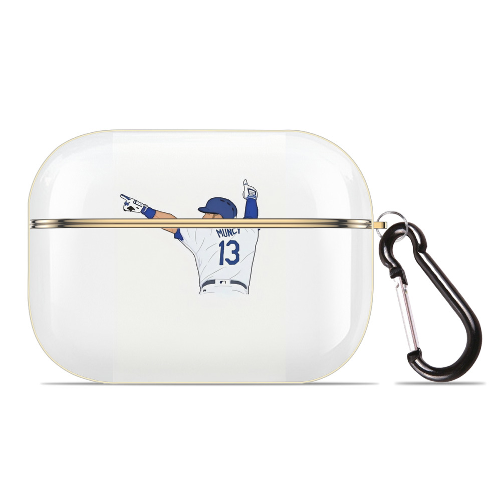  Luxury Gold AirPods Pro Case With Keychain, Flexible PC Material, Full Protection, Precise Cutouts, Anti-Fingerprint, Washable, Durable Design