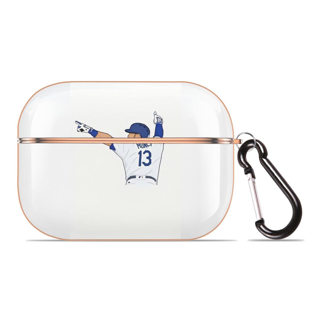  AirPods Pro Protective Case Rose Gold, Flexible PC Material, Precise Fit, Anti-Slip Cover, Full Protection, Fingerprint Resistant, Washable With Keychain