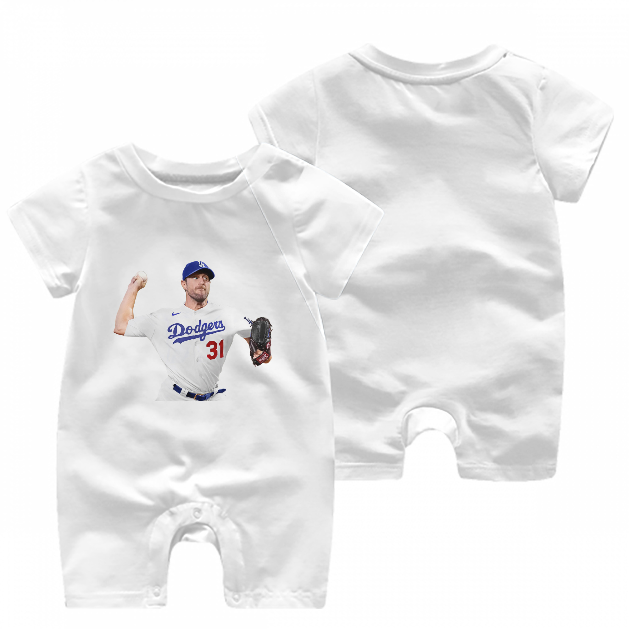  Baby Short Sleeve Onesie – 100% Cotton Soft & Breathable Digital Print Romper – Double-Sided Print, Snap Closure For Easy Diaper Changes – Comfortable For Boys & Girls