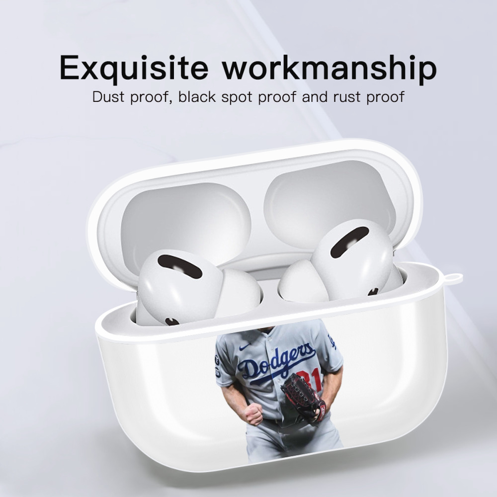  AirPods Pro Hard Case White With Keychain, Durable Flexible PC, Precise Cutouts, Anti-Fingerprint, Yellowing & Scratch Resistant, Full Protection, Washable