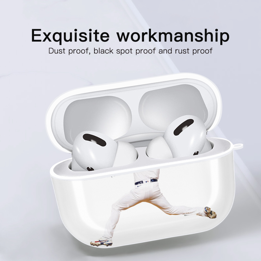  AirPods Pro Hard Case White With Keychain, Durable Flexible PC, Precise Cutouts, Anti-Fingerprint, Yellowing & Scratch Resistant, Full Protection, Washable