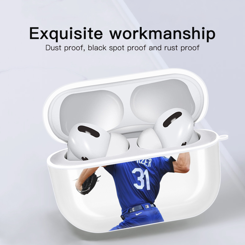  AirPods Pro Hard Case White With Keychain, Durable Flexible PC, Precise Cutouts, Anti-Fingerprint, Yellowing & Scratch Resistant, Full Protection, Washable