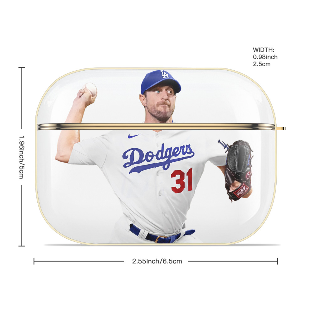  Luxury Gold AirPods Pro Case With Keychain, Flexible PC Material, Full Protection, Precise Cutouts, Anti-Fingerprint, Washable, Durable Design