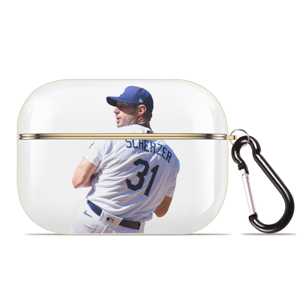  Luxury Gold AirPods Pro Case With Keychain, Flexible PC Material, Full Protection, Precise Cutouts, Anti-Fingerprint, Washable, Durable Design