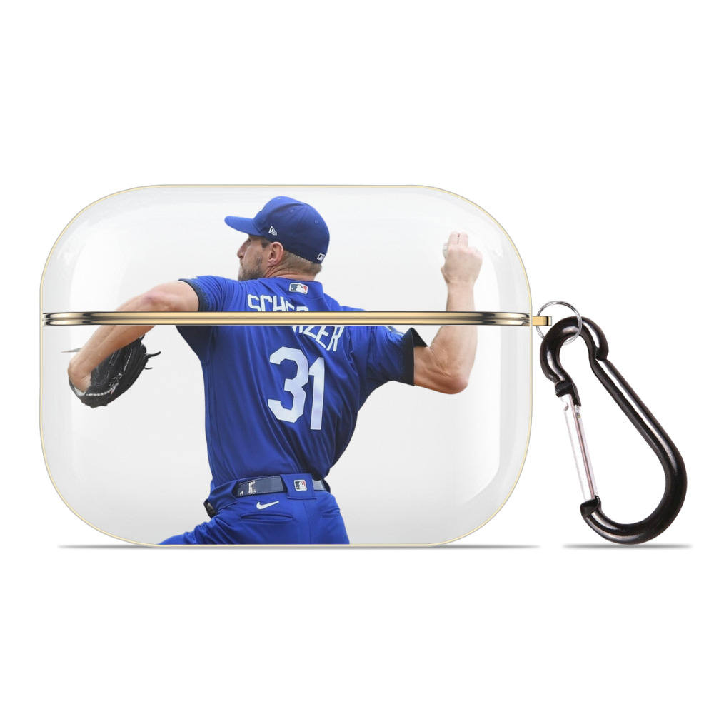  Luxury Gold AirPods Pro Case With Keychain, Flexible PC Material, Full Protection, Precise Cutouts, Anti-Fingerprint, Washable, Durable Design