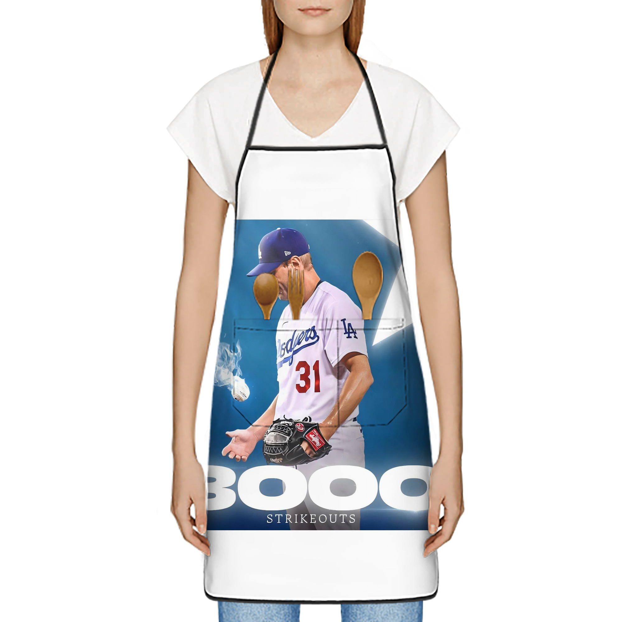  Stain-Resistant Polyester Apron With Pocket – Full Print, Waterproof, Anti-Wrinkle, Anti-Pilling – Ideal For Kitchen, BBQ, Restaurant, Salon & More