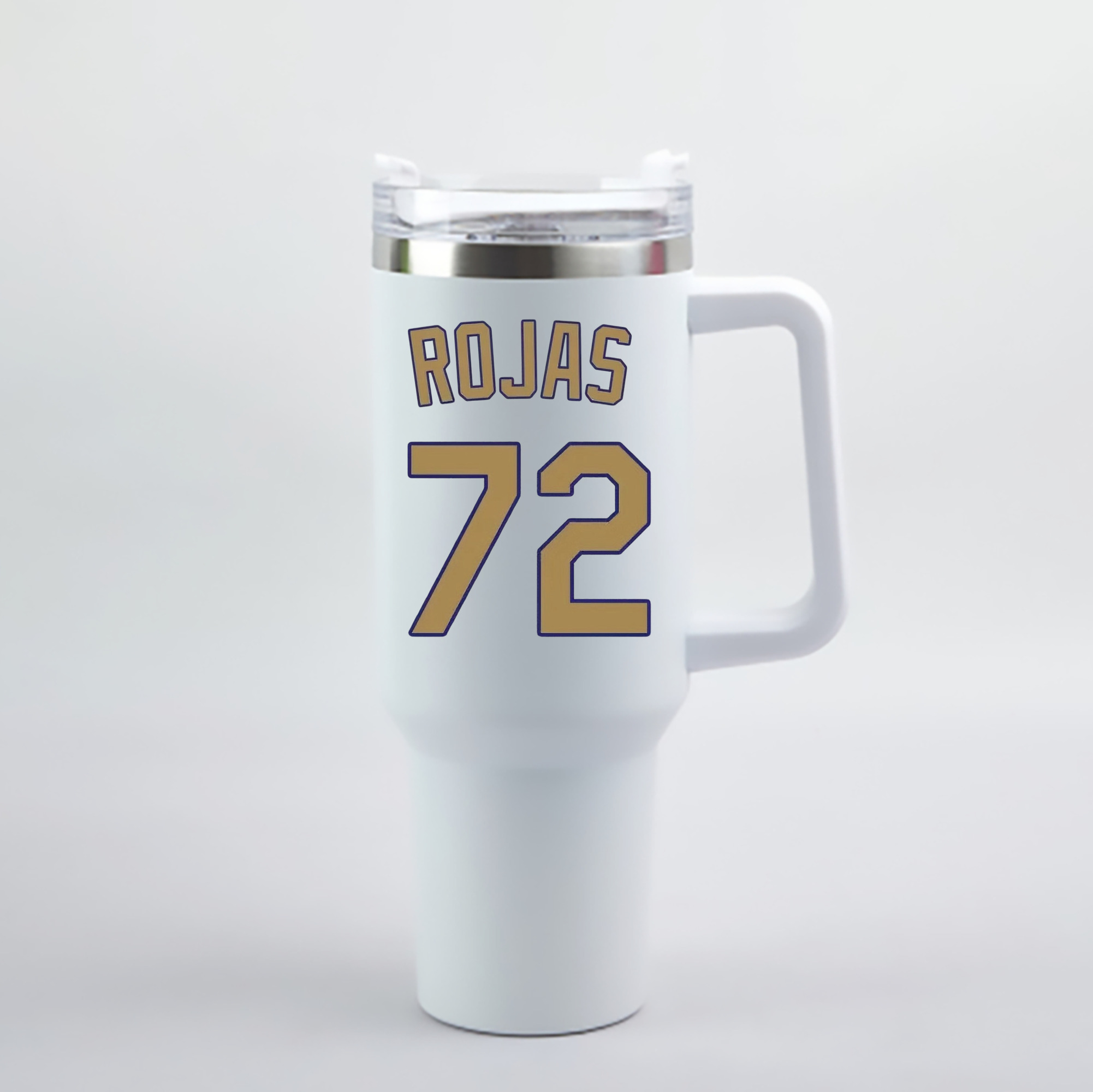  40oz Handle Car Cup With Crystal Sticker Design – Durable Stainless Steel Travel Mug With Reusable Straw – Double Wall Insulated