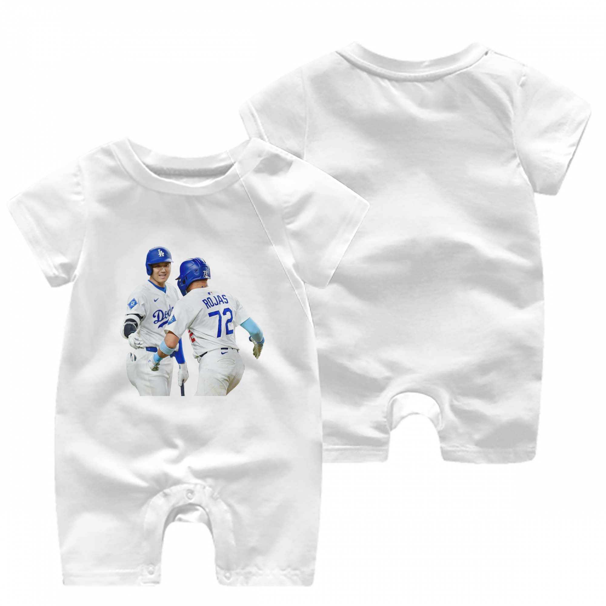  Baby Short Sleeve Onesie – 100% Cotton Soft & Breathable Digital Print Romper – Double-Sided Print, Snap Closure For Easy Diaper Changes – Comfortable For Boys & Girls