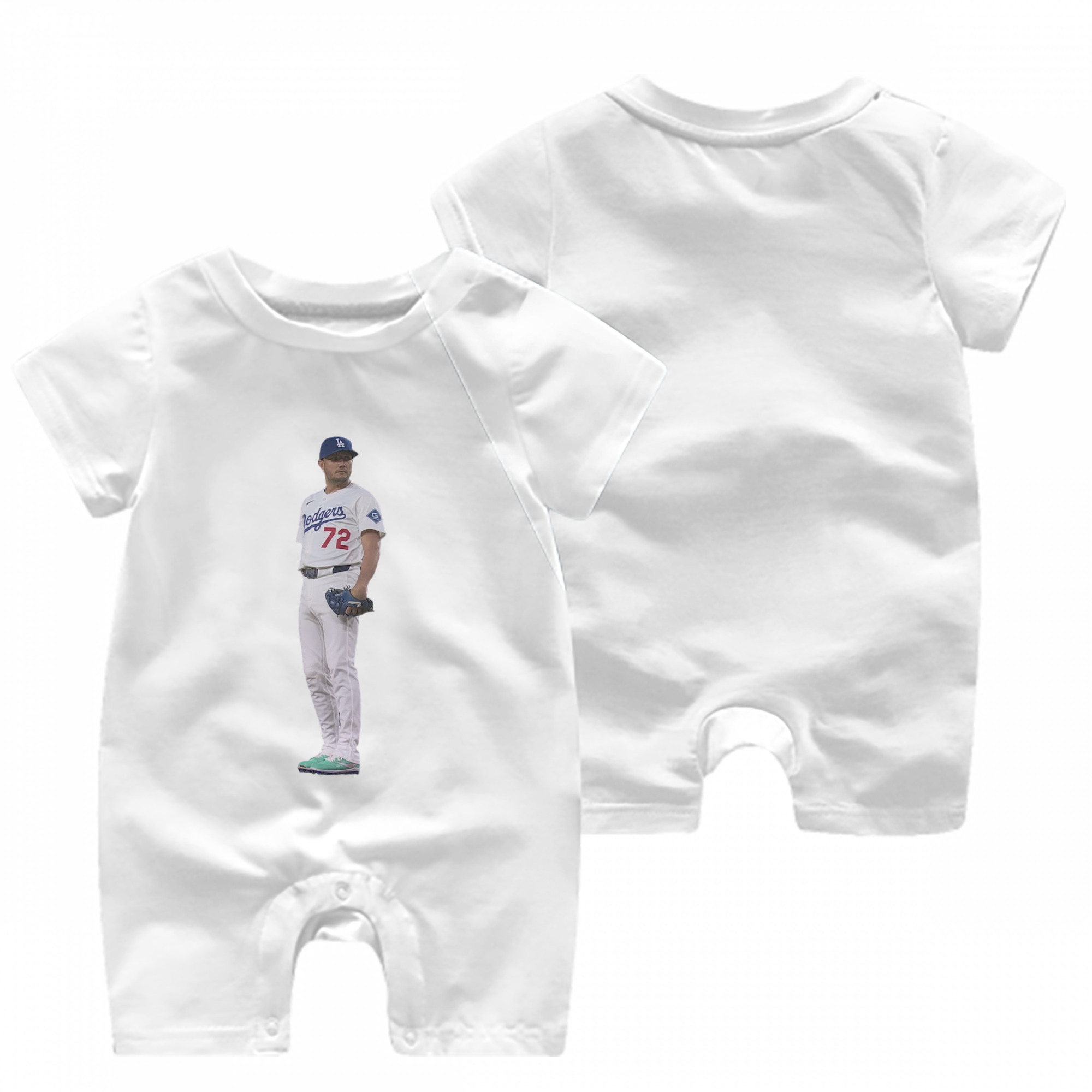  Baby Short Sleeve Onesie – 100% Cotton Soft & Breathable Digital Print Romper – Double-Sided Print, Snap Closure For Easy Diaper Changes – Comfortable For Boys & Girls