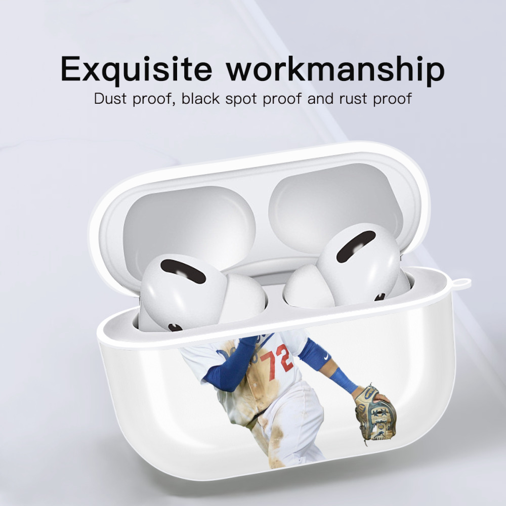  AirPods Pro Hard Case White With Keychain, Durable Flexible PC, Precise Cutouts, Anti-Fingerprint, Yellowing & Scratch Resistant, Full Protection, Washable