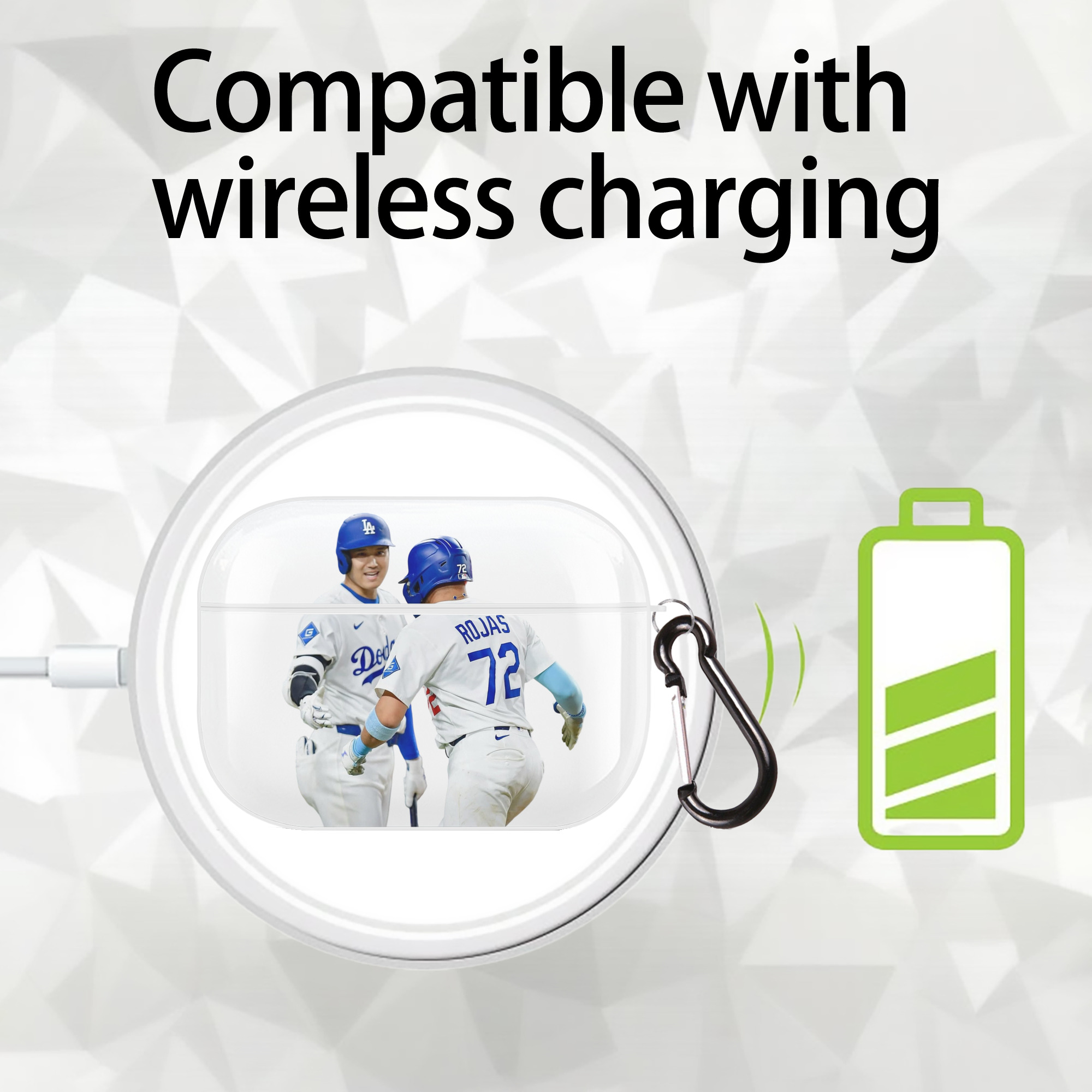  AirPods Pro Hard Case White With Keychain, Durable Flexible PC, Precise Cutouts, Anti-Fingerprint, Yellowing & Scratch Resistant, Full Protection, Washable