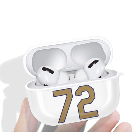  AirPods Pro Hard Case White With Keychain, Durable Flexible PC, Precise Cutouts, Anti-Fingerprint, Yellowing & Scratch Resistant, Full Protection, Washable