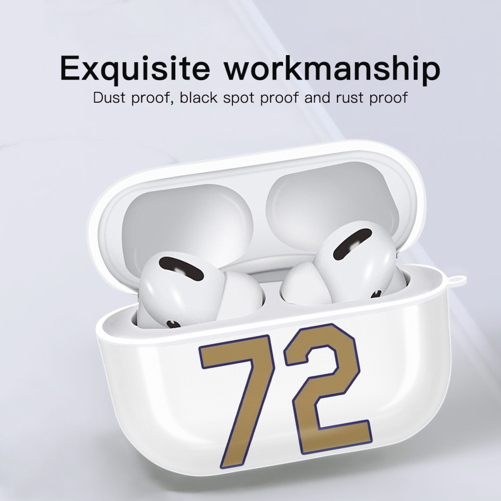  AirPods Pro Hard Case White With Keychain, Durable Flexible PC, Precise Cutouts, Anti-Fingerprint, Yellowing & Scratch Resistant, Full Protection, Washable