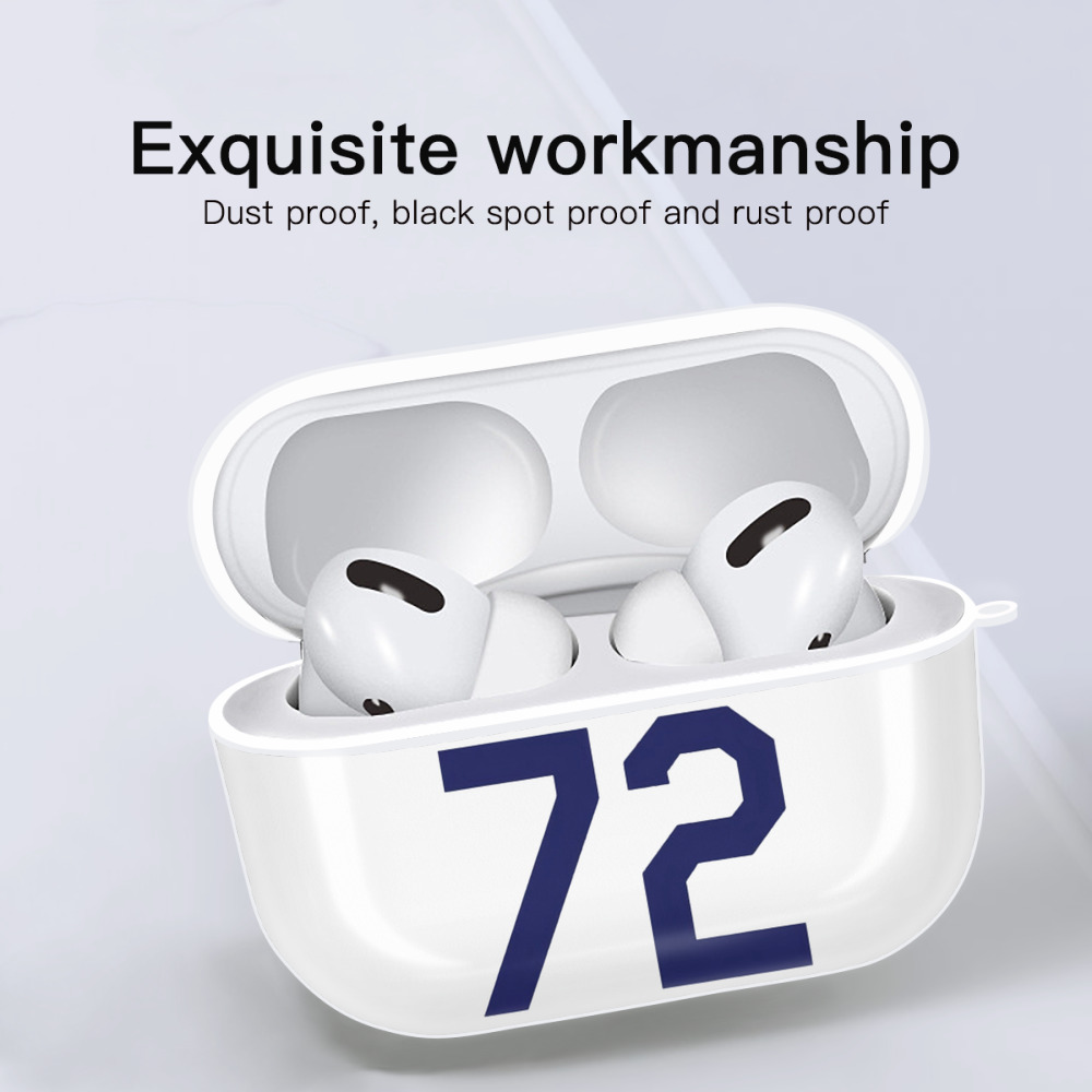  AirPods Pro Hard Case White With Keychain, Durable Flexible PC, Precise Cutouts, Anti-Fingerprint, Yellowing & Scratch Resistant, Full Protection, Washable