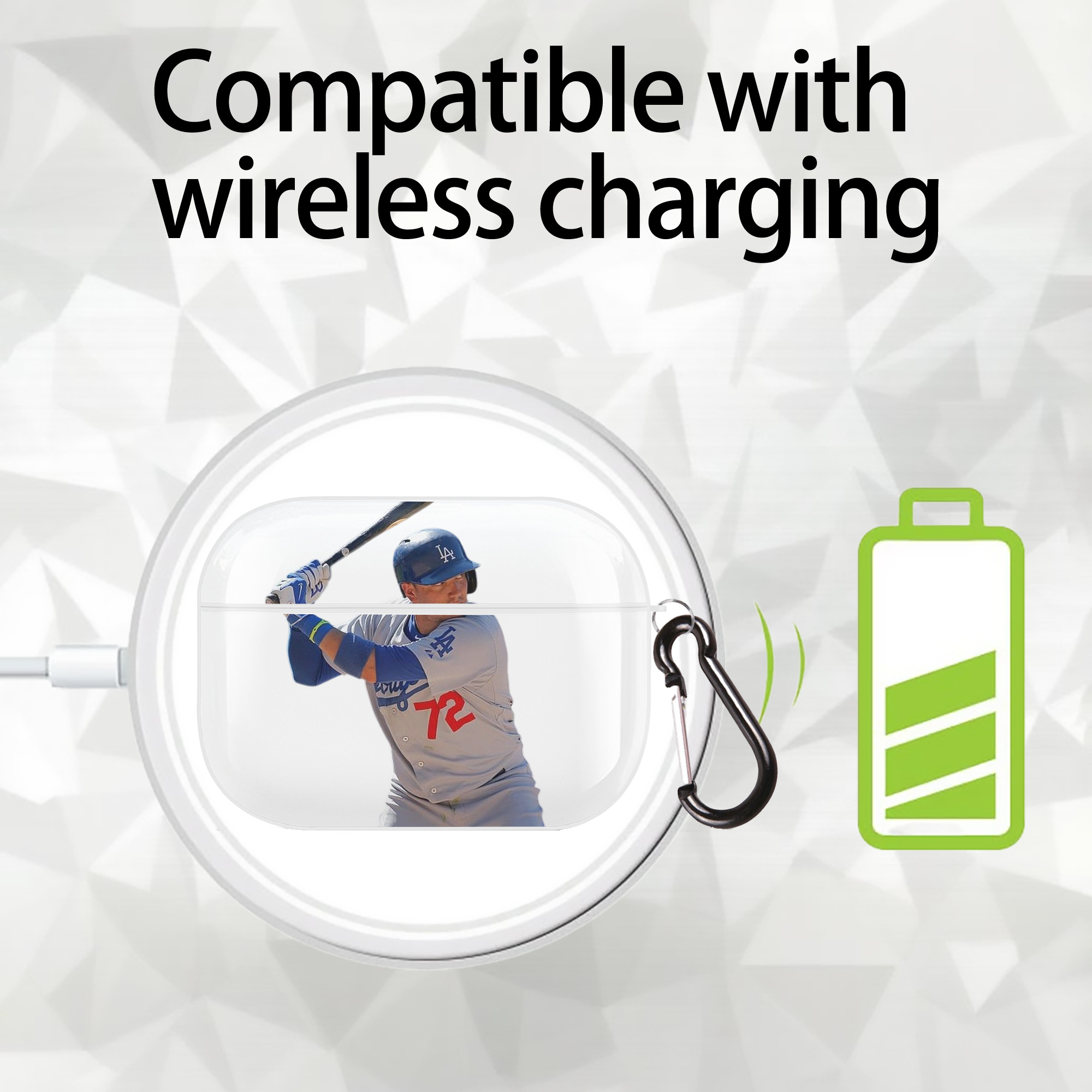  AirPods Pro Hard Case White With Keychain, Durable Flexible PC, Precise Cutouts, Anti-Fingerprint, Yellowing & Scratch Resistant, Full Protection, Washable