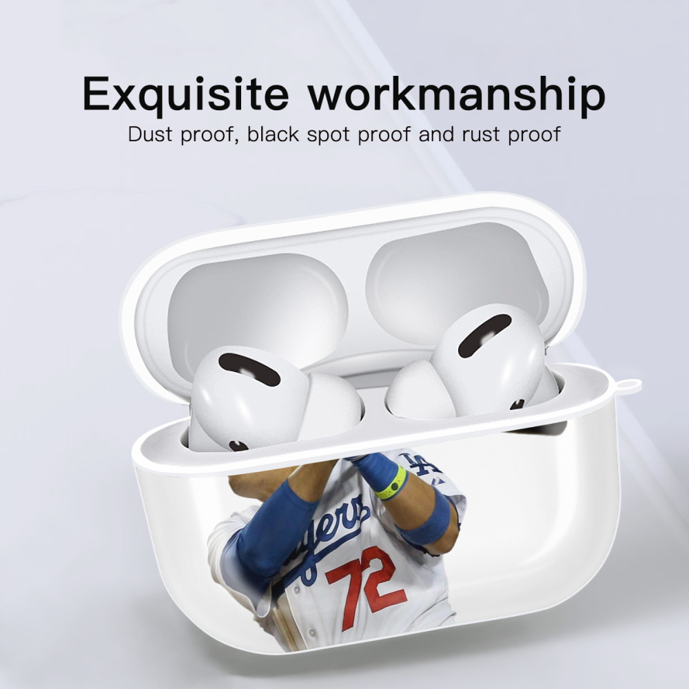  AirPods Pro Hard Case White With Keychain, Durable Flexible PC, Precise Cutouts, Anti-Fingerprint, Yellowing & Scratch Resistant, Full Protection, Washable