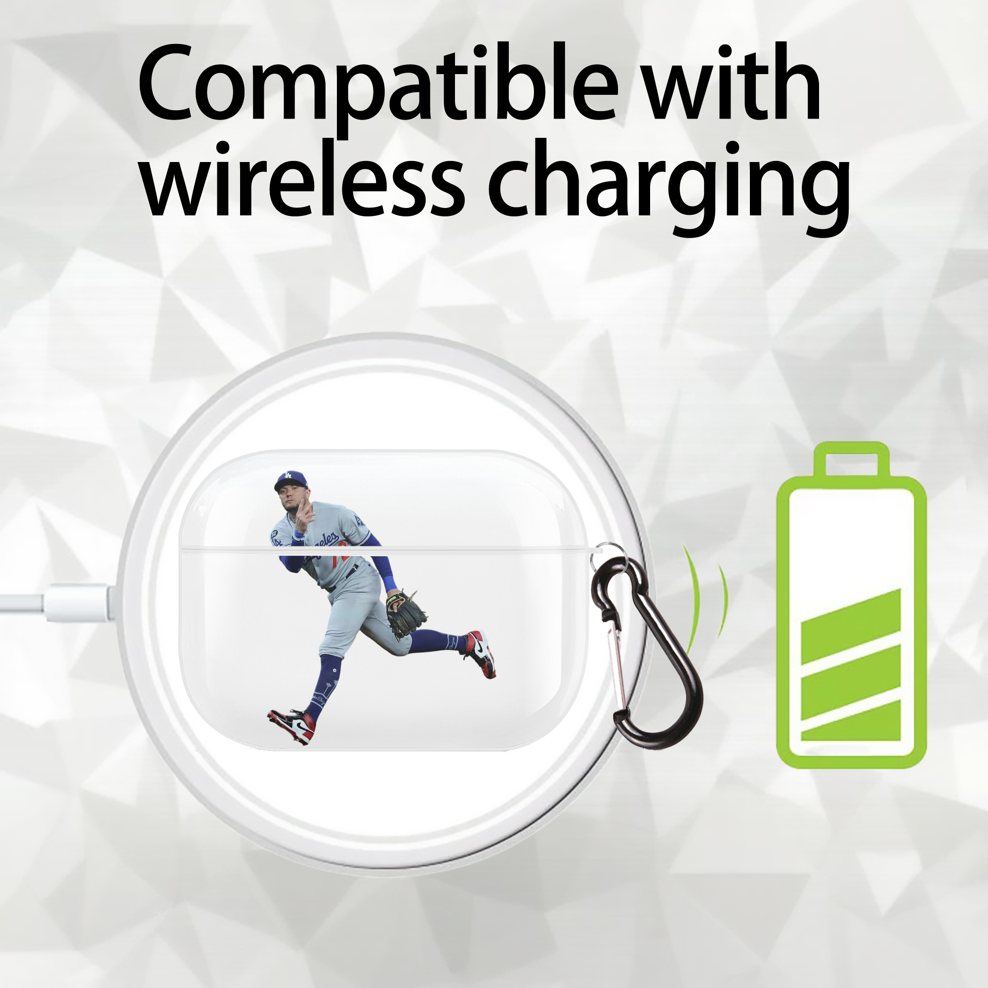  AirPods Pro Hard Case White With Keychain, Durable Flexible PC, Precise Cutouts, Anti-Fingerprint, Yellowing & Scratch Resistant, Full Protection, Washable