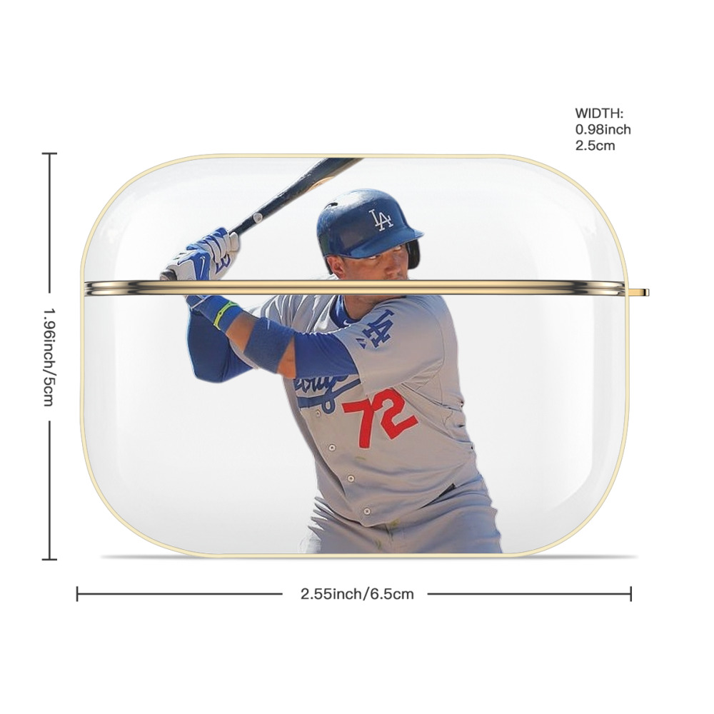  Luxury Gold AirPods Pro Case With Keychain, Flexible PC Material, Full Protection, Precise Cutouts, Anti-Fingerprint, Washable, Durable Design