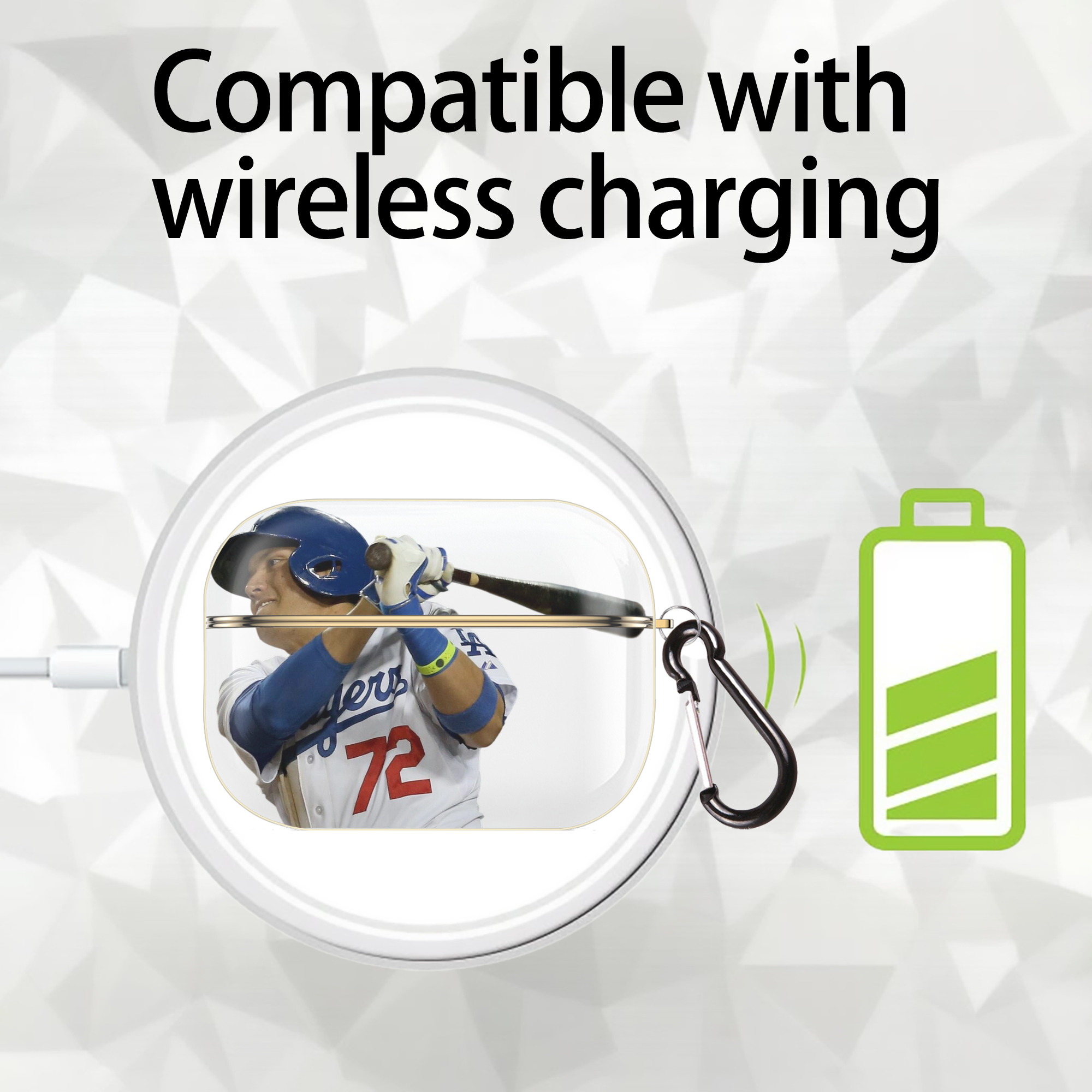  Luxury Gold AirPods Pro Case With Keychain, Flexible PC Material, Full Protection, Precise Cutouts, Anti-Fingerprint, Washable, Durable Design