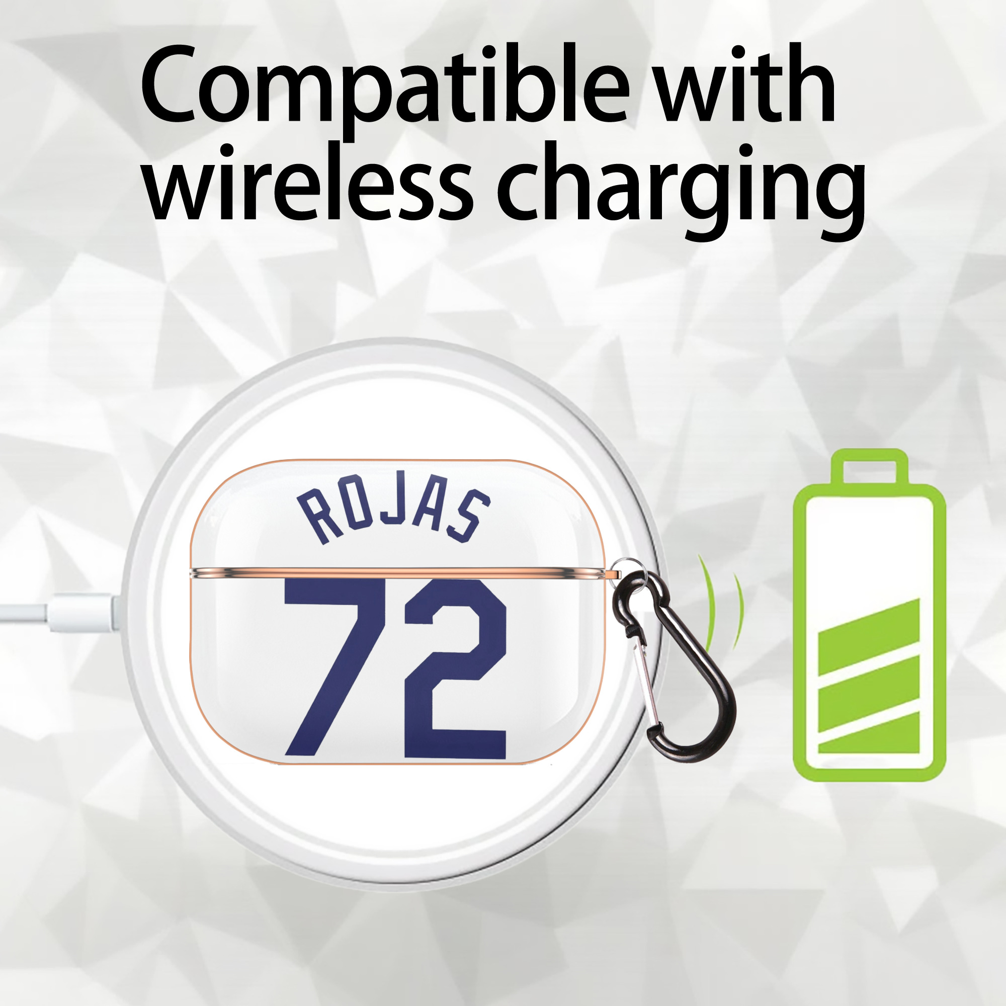  AirPods Pro Protective Case Rose Gold, Flexible PC Material, Precise Fit, Anti-Slip Cover, Full Protection, Fingerprint Resistant, Washable With Keychain