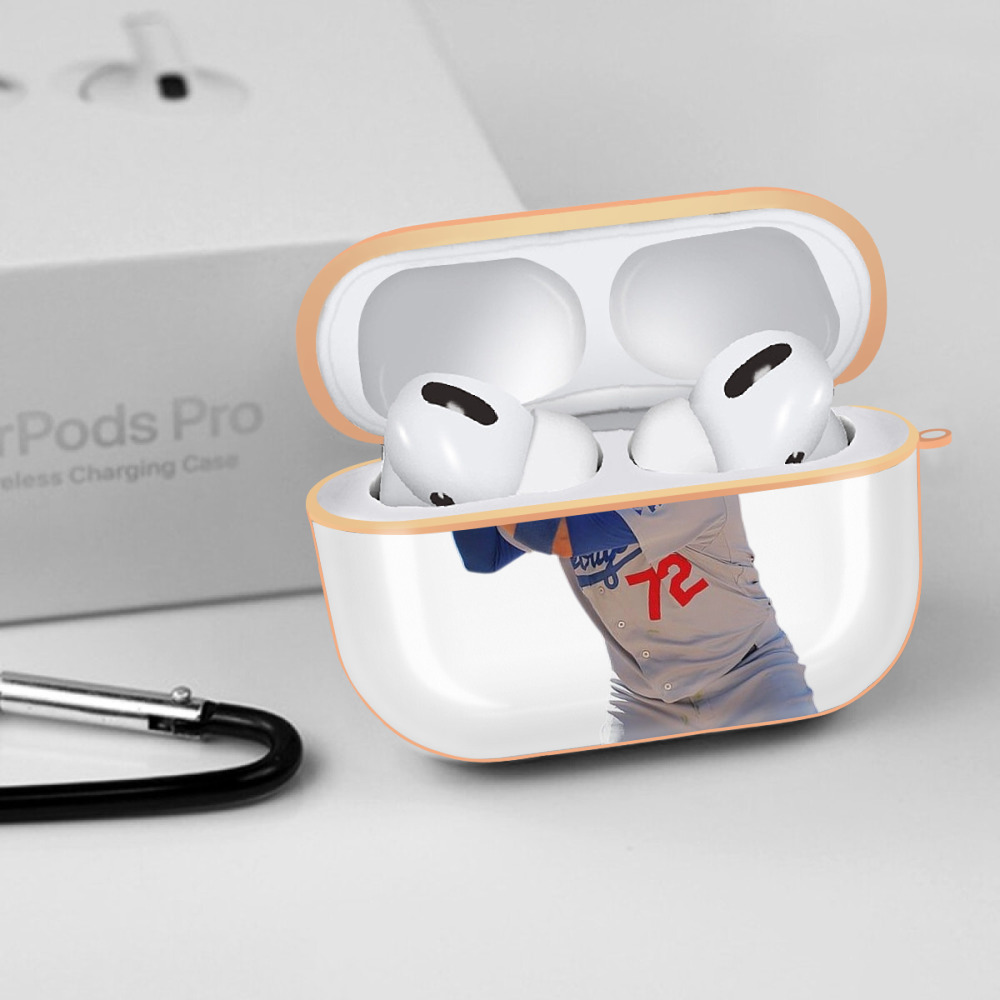  AirPods Pro Protective Case Rose Gold, Flexible PC Material, Precise Fit, Anti-Slip Cover, Full Protection, Fingerprint Resistant, Washable With Keychain