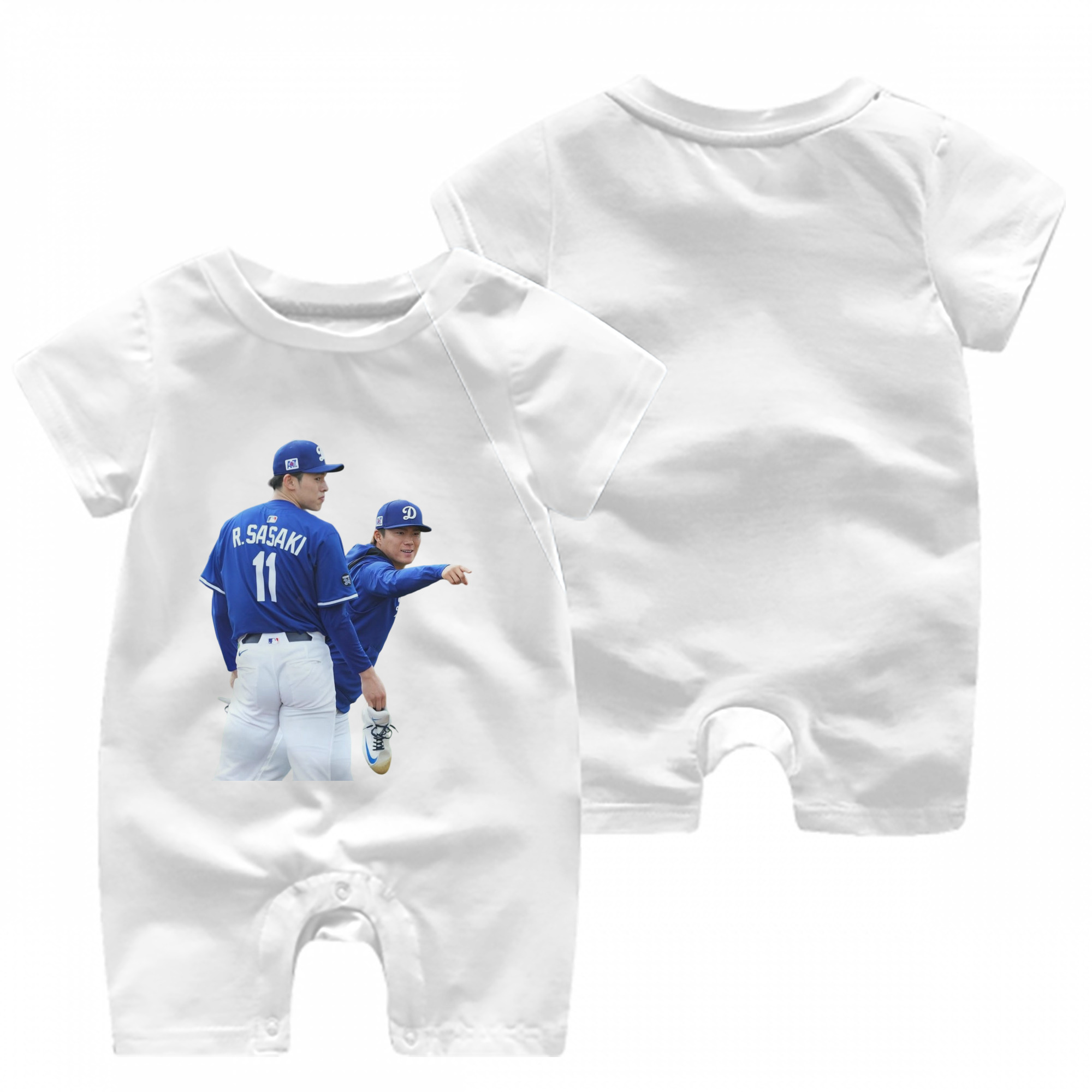  Baby Short Sleeve Onesie – 100% Cotton Soft & Breathable Digital Print Romper – Double-Sided Print, Snap Closure For Easy Diaper Changes – Comfortable For Boys & Girls