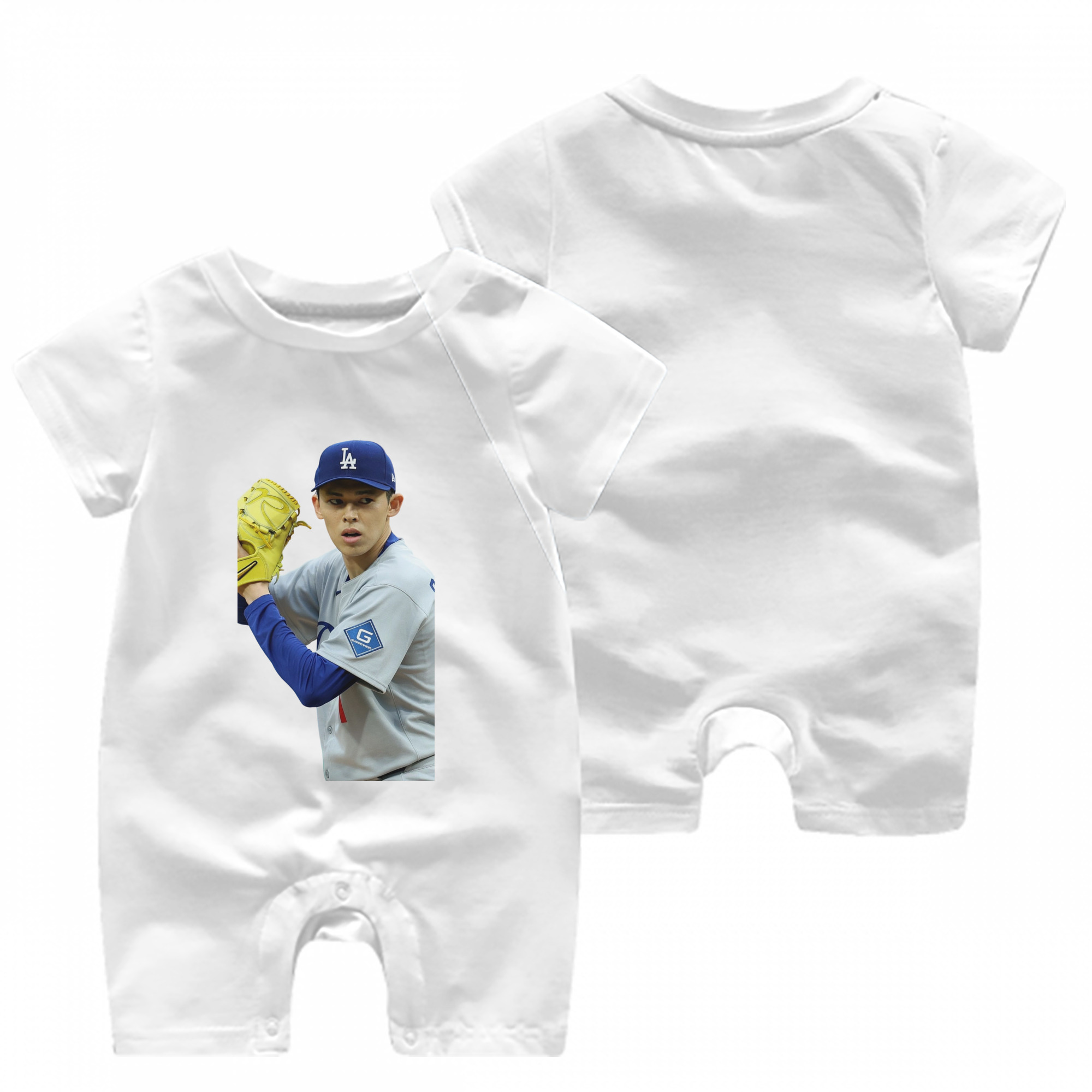  Baby Short Sleeve Onesie – 100% Cotton Soft & Breathable Digital Print Romper – Double-Sided Print, Snap Closure For Easy Diaper Changes – Comfortable For Boys & Girls