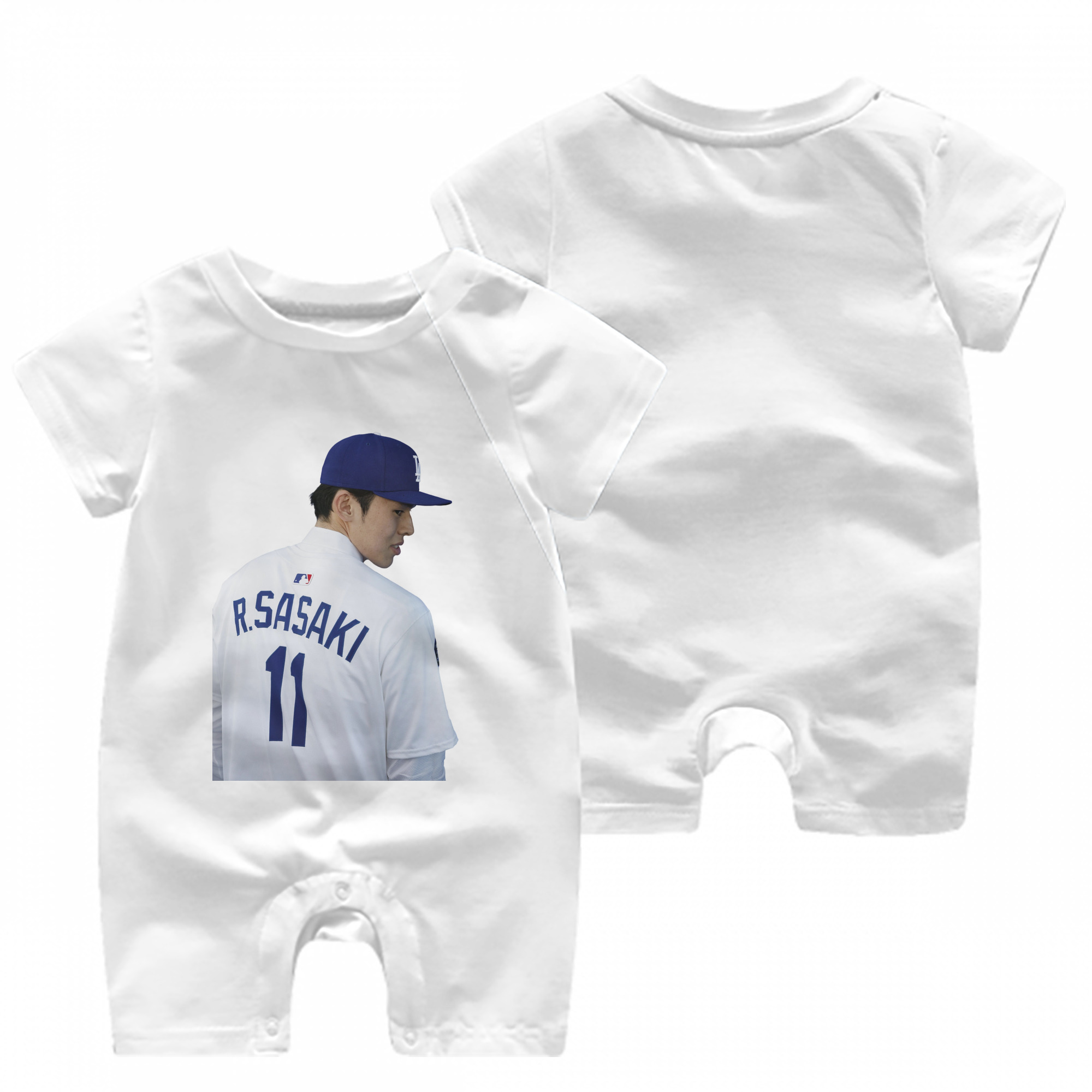  Baby Short Sleeve Onesie – 100% Cotton Soft & Breathable Digital Print Romper – Double-Sided Print, Snap Closure For Easy Diaper Changes – Comfortable For Boys & Girls