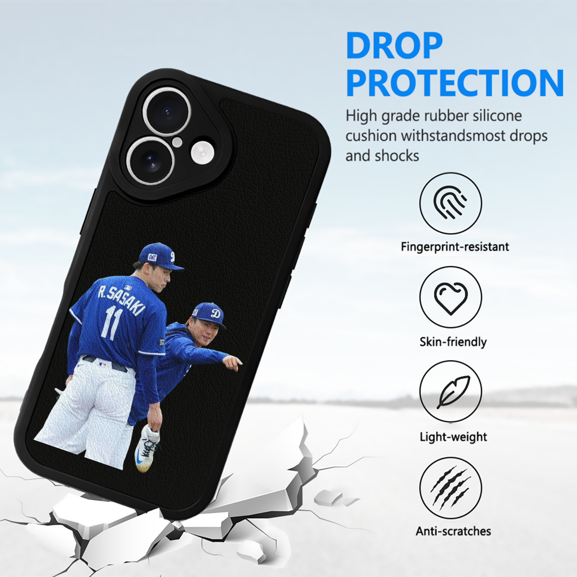  IPhone 16 Silicone Leather Case – UV Print, Lambskin Texture – Perfect Fit, Wireless Charging Compatible, Scratch Resistant, Precise Cutouts – Stylish Protection For IPhone 16