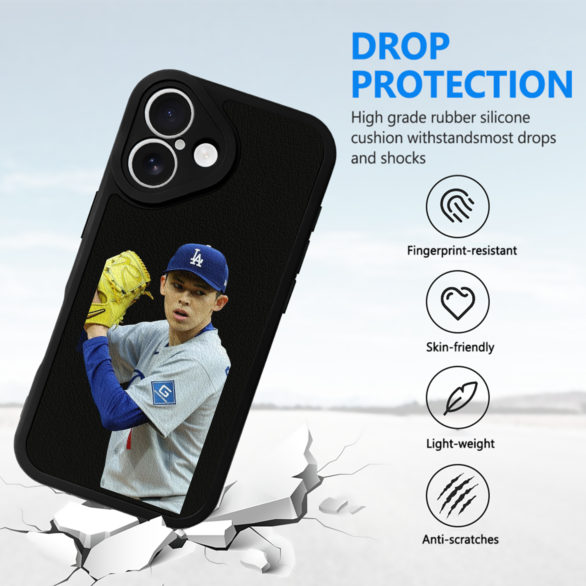  IPhone 16 Silicone Leather Case – UV Print, Lambskin Texture – Perfect Fit, Wireless Charging Compatible, Scratch Resistant, Precise Cutouts – Stylish Protection For IPhone 16