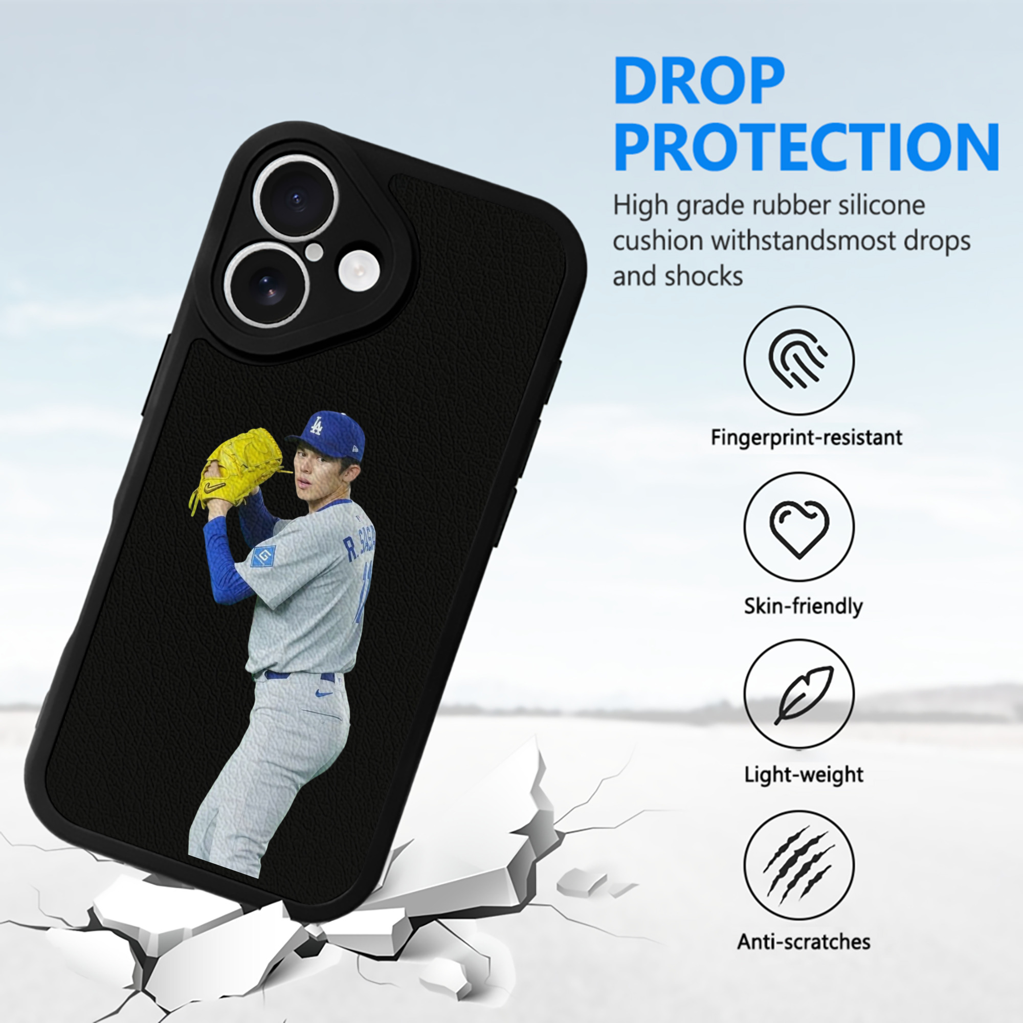  IPhone 16 Silicone Leather Case – UV Print, Lambskin Texture – Perfect Fit, Wireless Charging Compatible, Scratch Resistant, Precise Cutouts – Stylish Protection For IPhone 16