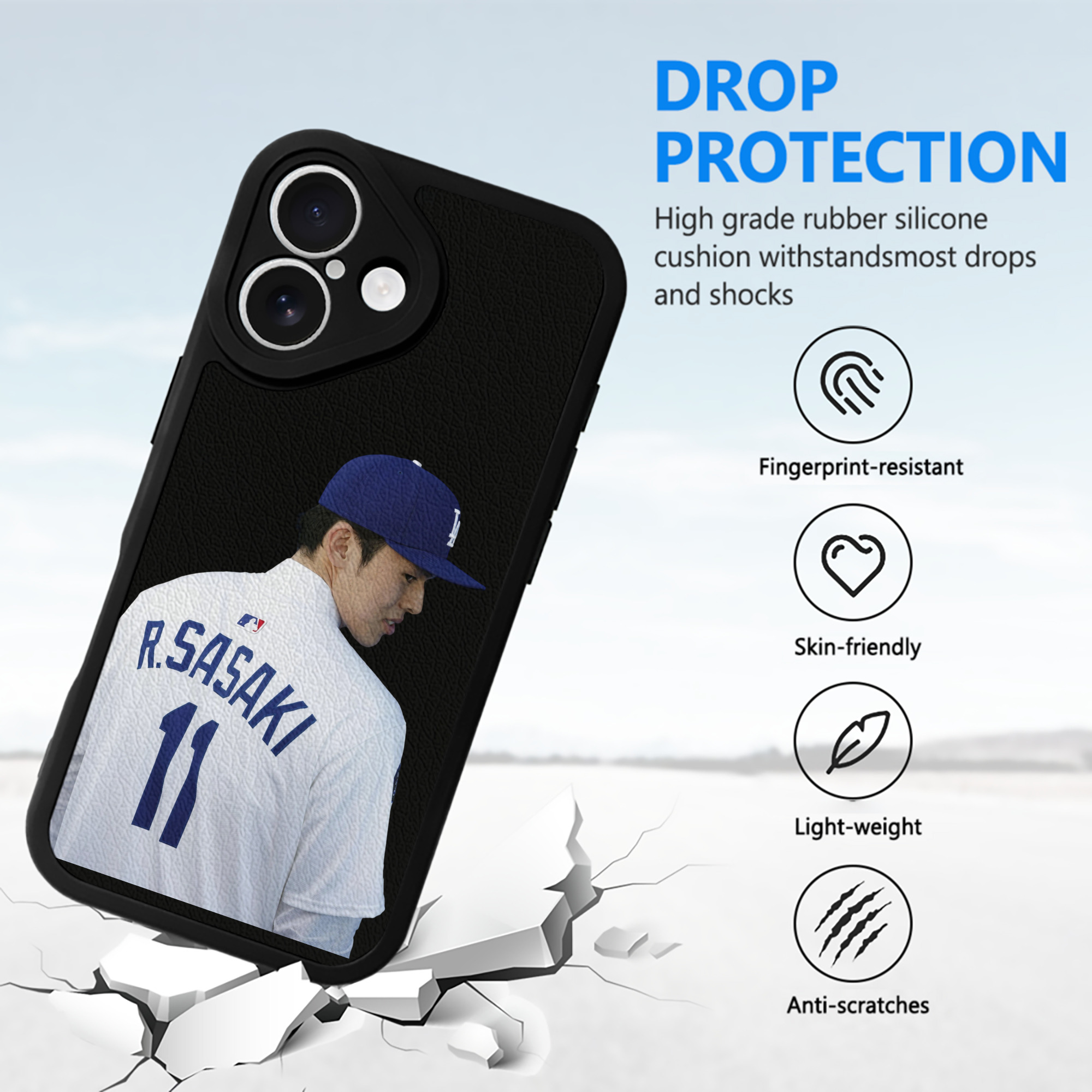  IPhone 16 Silicone Leather Case – UV Print, Lambskin Texture – Perfect Fit, Wireless Charging Compatible, Scratch Resistant, Precise Cutouts – Stylish Protection For IPhone 16