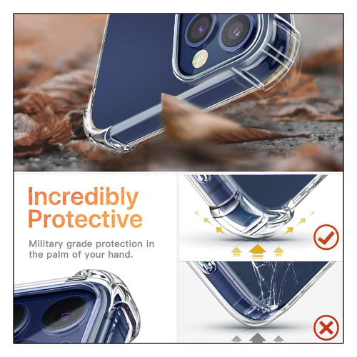  Clear IPhone 12 Case – Soft TPU With UV Print – Enhanced Drop Protection, Precise Fit, Anti-Fingerprint, Customizable Design, Scratch-Resistant, Yellow-Resistant