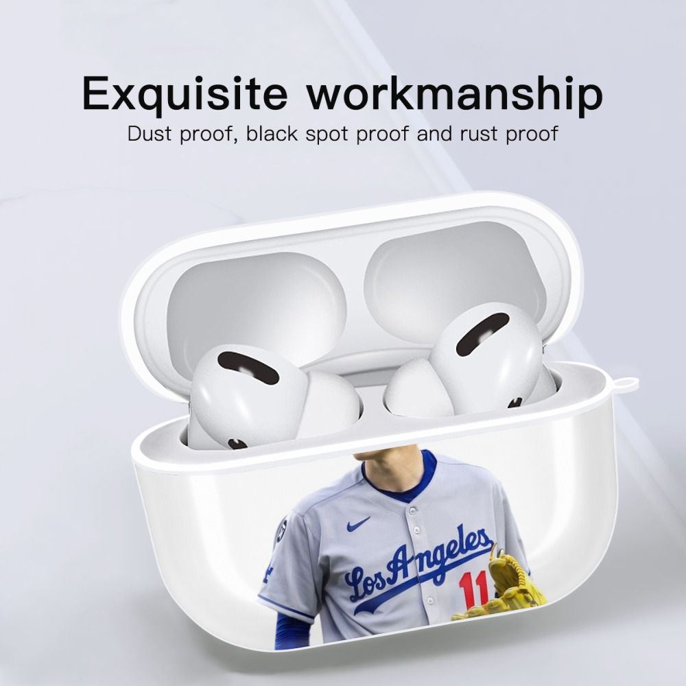  AirPods Pro Hard Case White With Keychain, Durable Flexible PC, Precise Cutouts, Anti-Fingerprint, Yellowing & Scratch Resistant, Full Protection, Washable