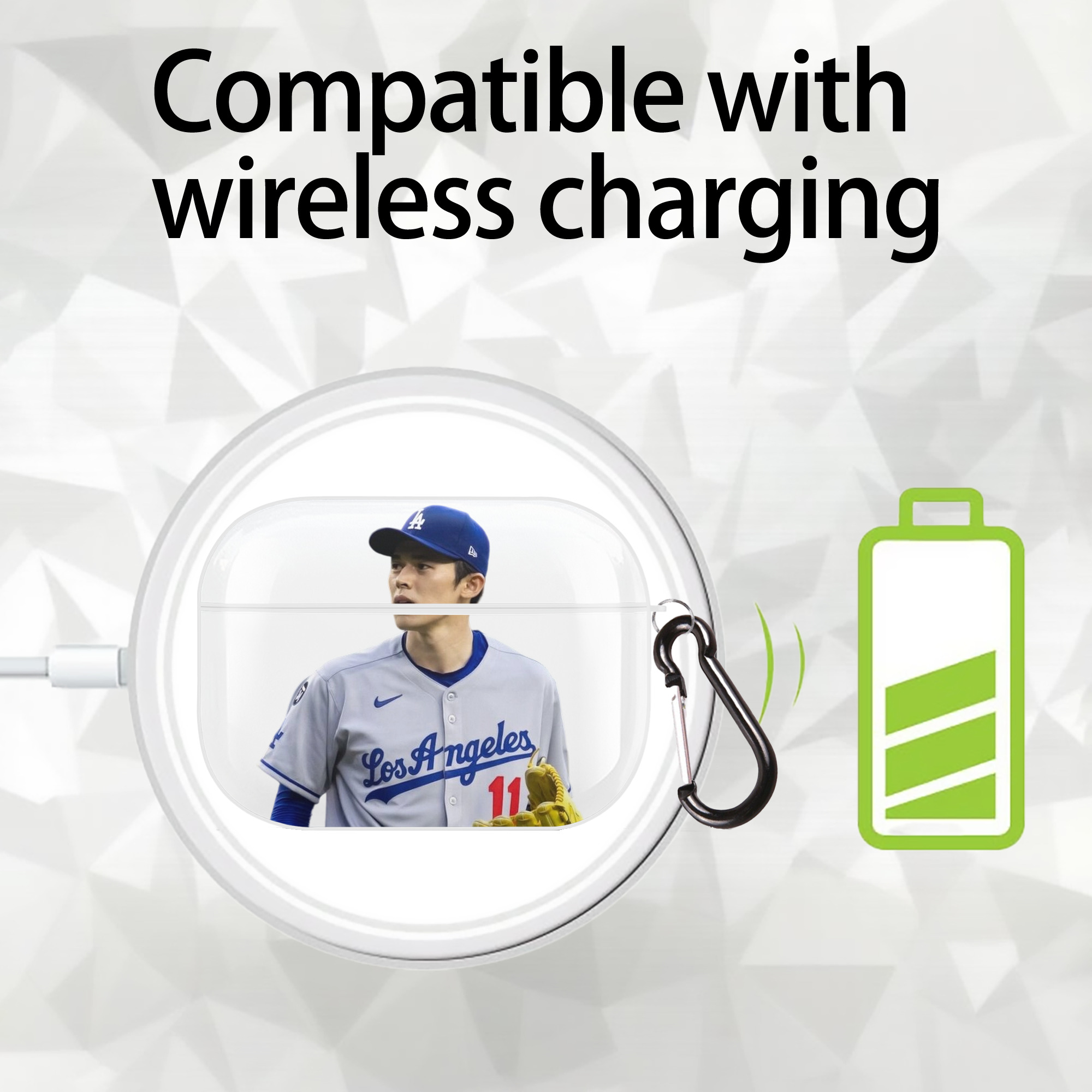  AirPods Pro Hard Case White With Keychain, Durable Flexible PC, Precise Cutouts, Anti-Fingerprint, Yellowing & Scratch Resistant, Full Protection, Washable