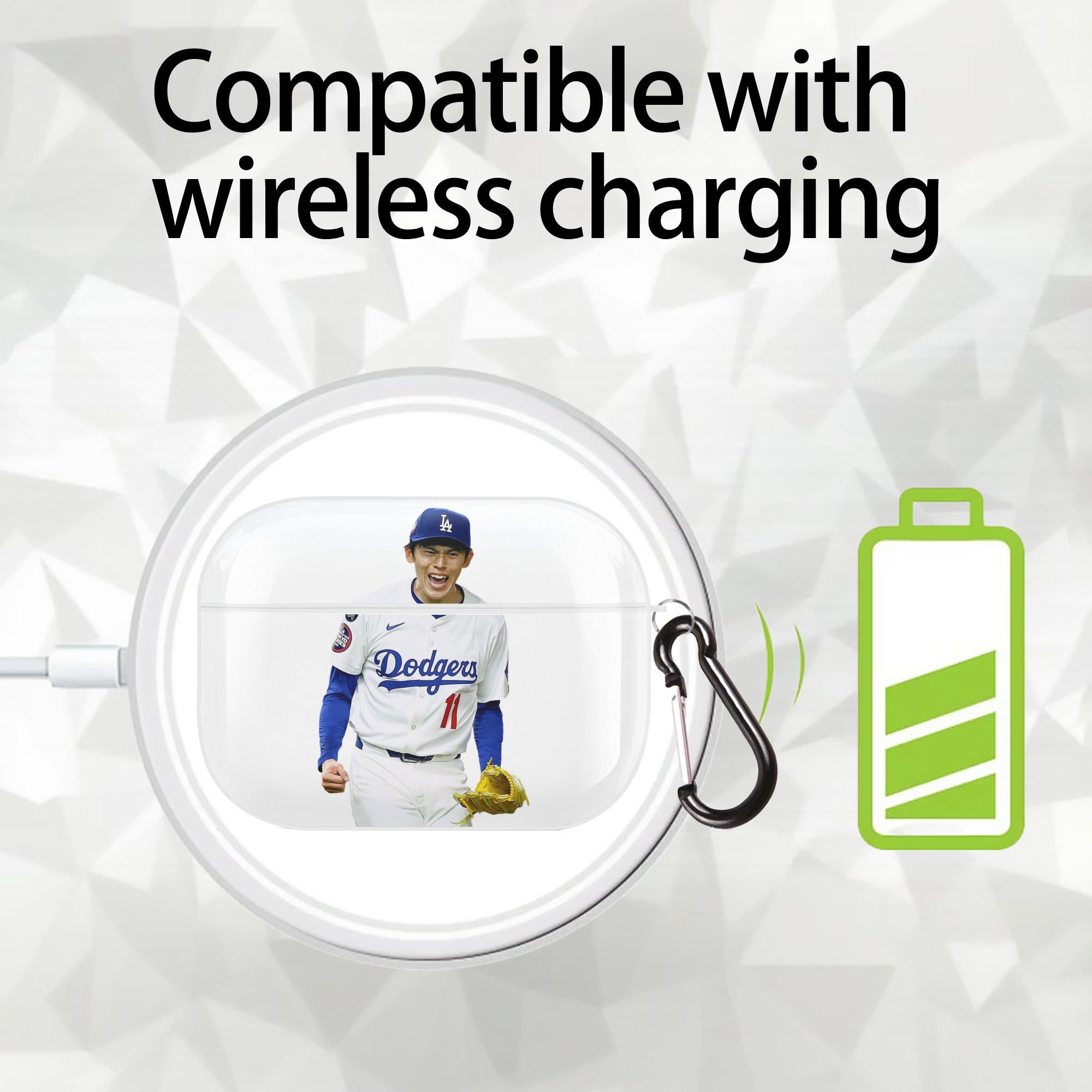  AirPods Pro Hard Case White With Keychain, Durable Flexible PC, Precise Cutouts, Anti-Fingerprint, Yellowing & Scratch Resistant, Full Protection, Washable