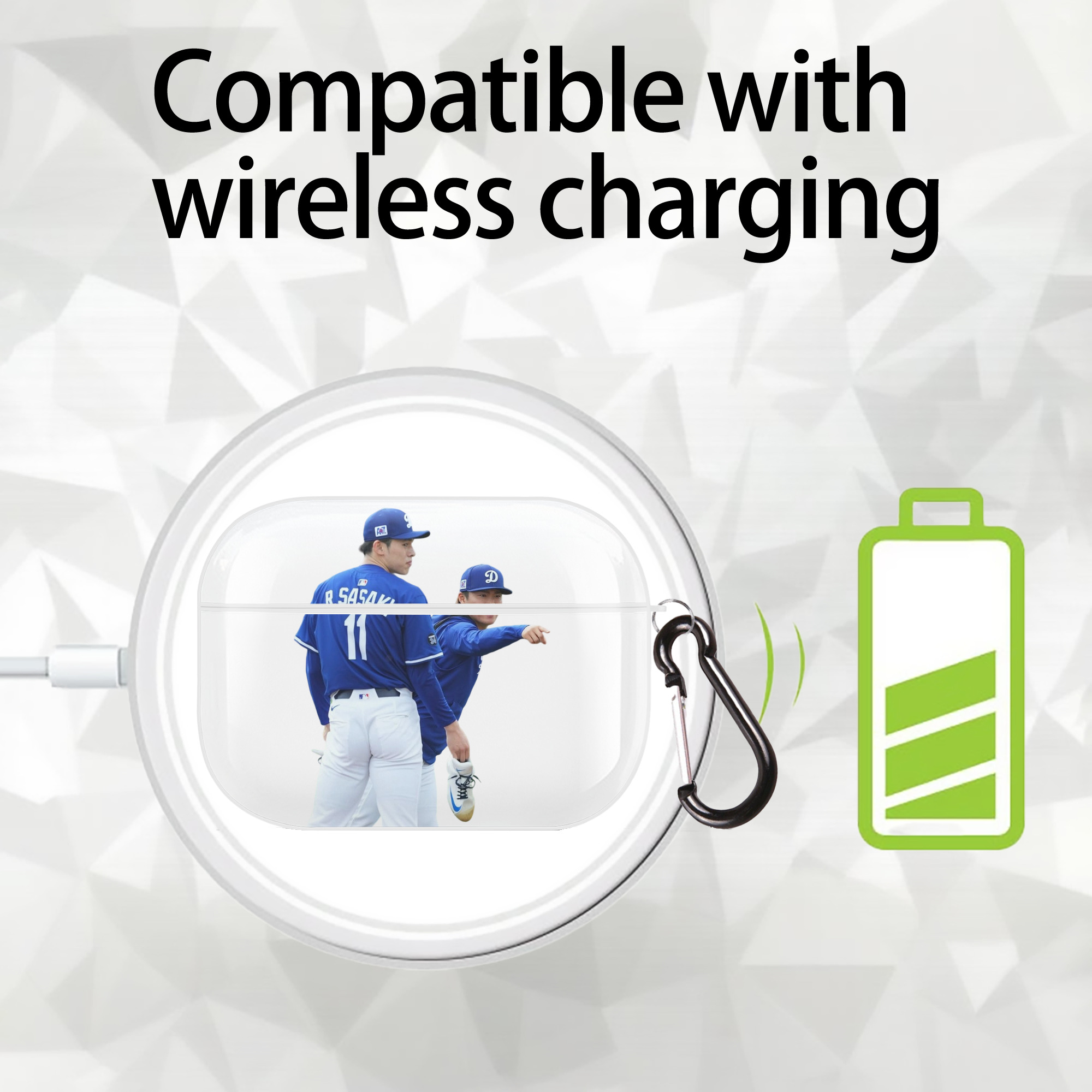  AirPods Pro Hard Case White With Keychain, Durable Flexible PC, Precise Cutouts, Anti-Fingerprint, Yellowing & Scratch Resistant, Full Protection, Washable