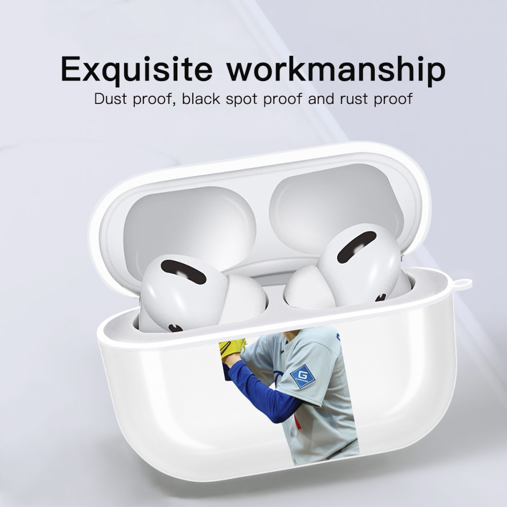  AirPods Pro Hard Case White With Keychain, Durable Flexible PC, Precise Cutouts, Anti-Fingerprint, Yellowing & Scratch Resistant, Full Protection, Washable