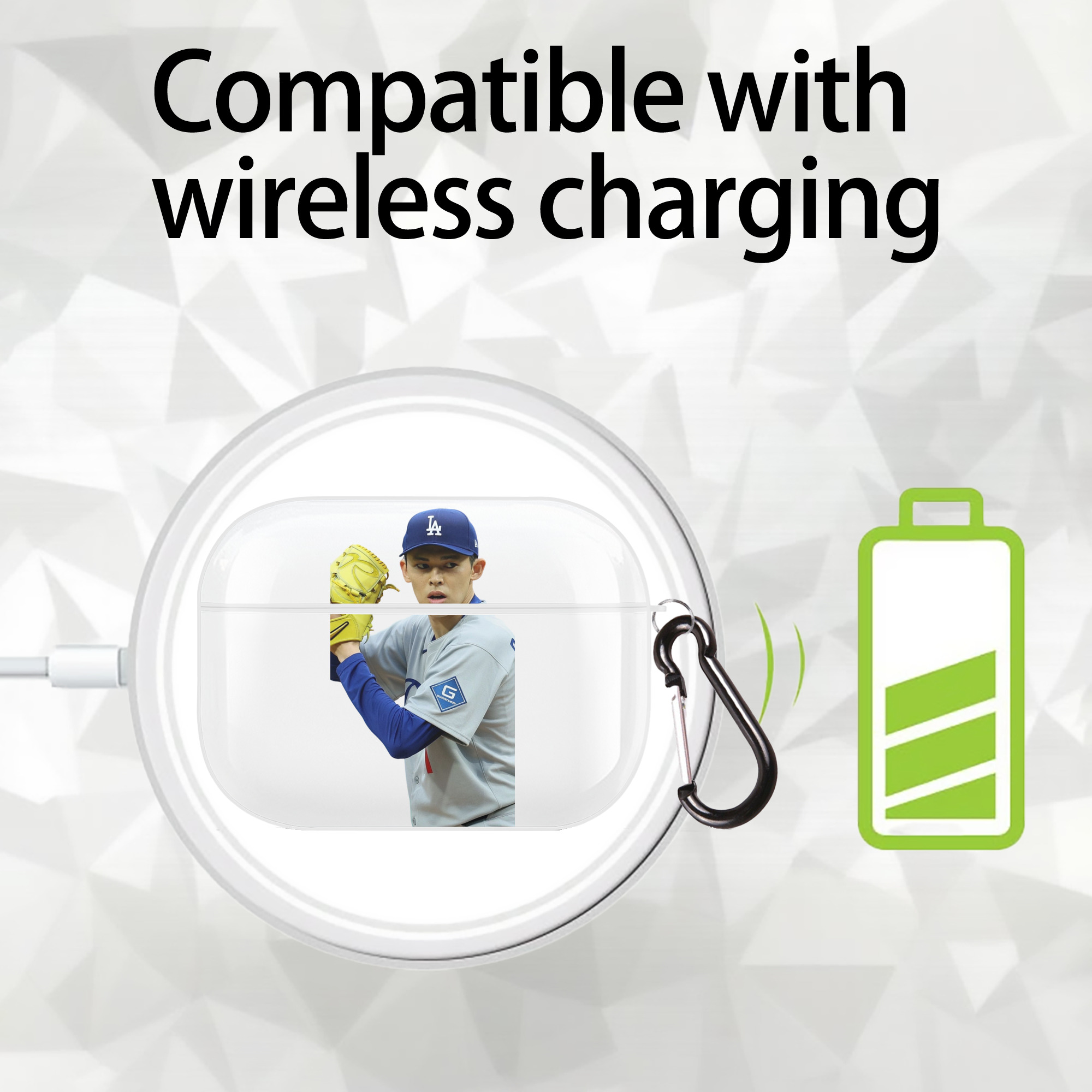  AirPods Pro Hard Case White With Keychain, Durable Flexible PC, Precise Cutouts, Anti-Fingerprint, Yellowing & Scratch Resistant, Full Protection, Washable