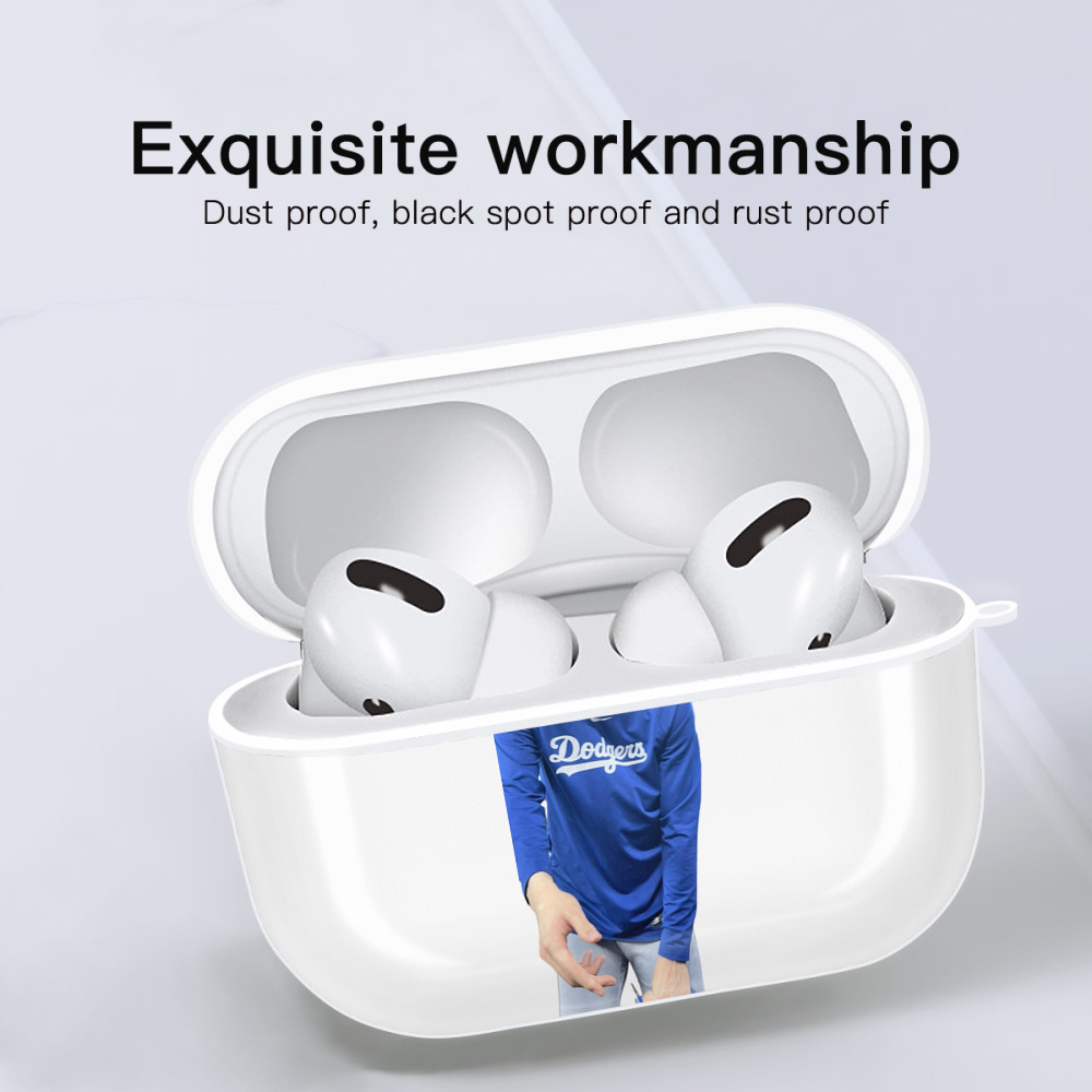  AirPods Pro Hard Case White With Keychain, Durable Flexible PC, Precise Cutouts, Anti-Fingerprint, Yellowing & Scratch Resistant, Full Protection, Washable