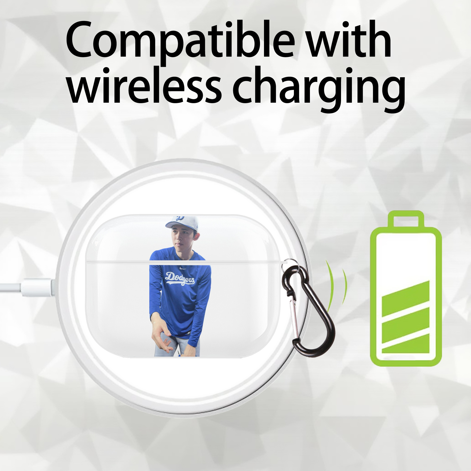  AirPods Pro Hard Case White With Keychain, Durable Flexible PC, Precise Cutouts, Anti-Fingerprint, Yellowing & Scratch Resistant, Full Protection, Washable