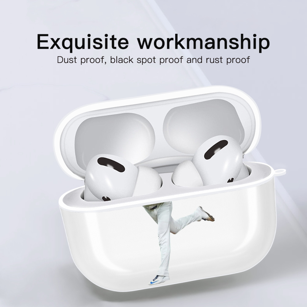  AirPods Pro Hard Case White With Keychain, Durable Flexible PC, Precise Cutouts, Anti-Fingerprint, Yellowing & Scratch Resistant, Full Protection, Washable