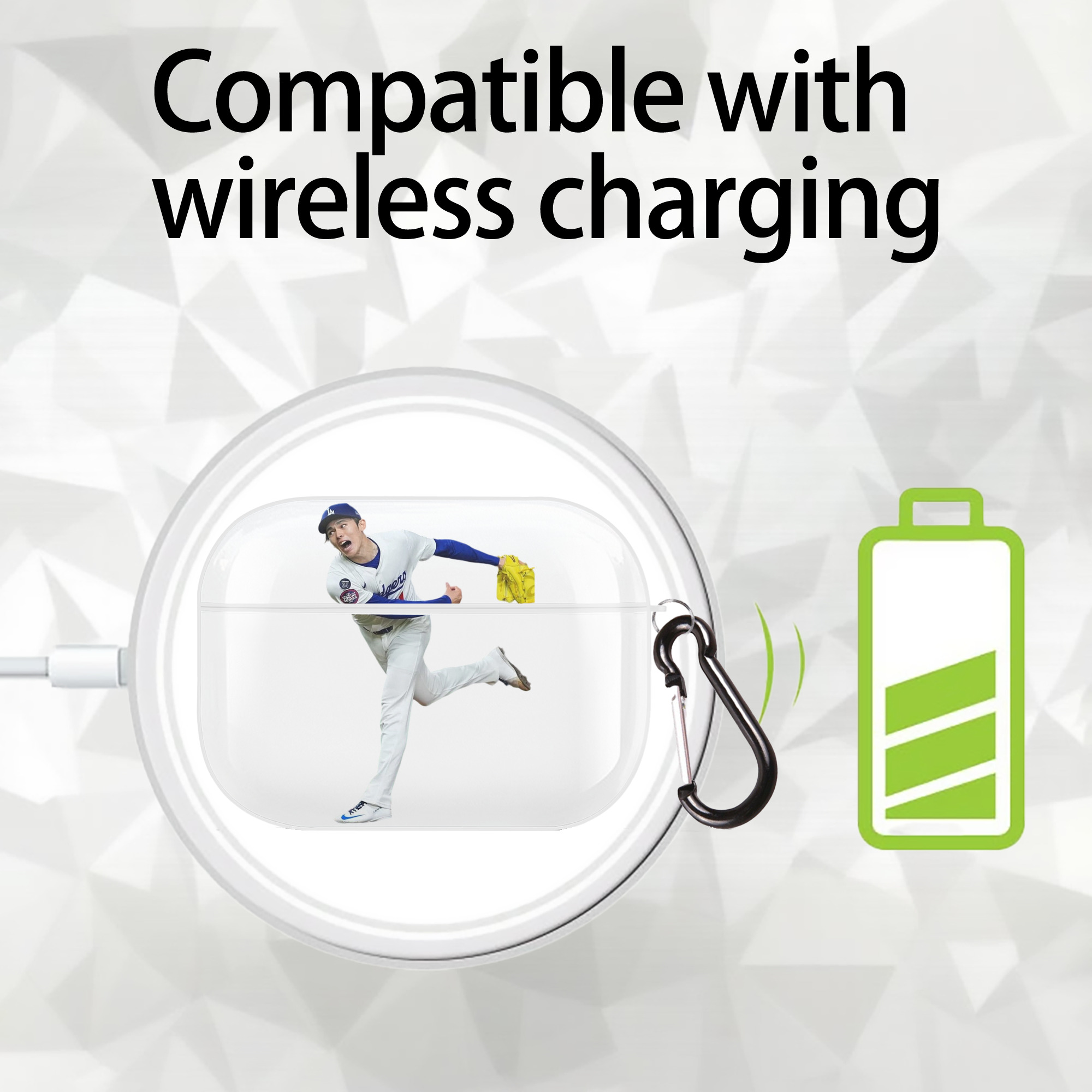  AirPods Pro Hard Case White With Keychain, Durable Flexible PC, Precise Cutouts, Anti-Fingerprint, Yellowing & Scratch Resistant, Full Protection, Washable