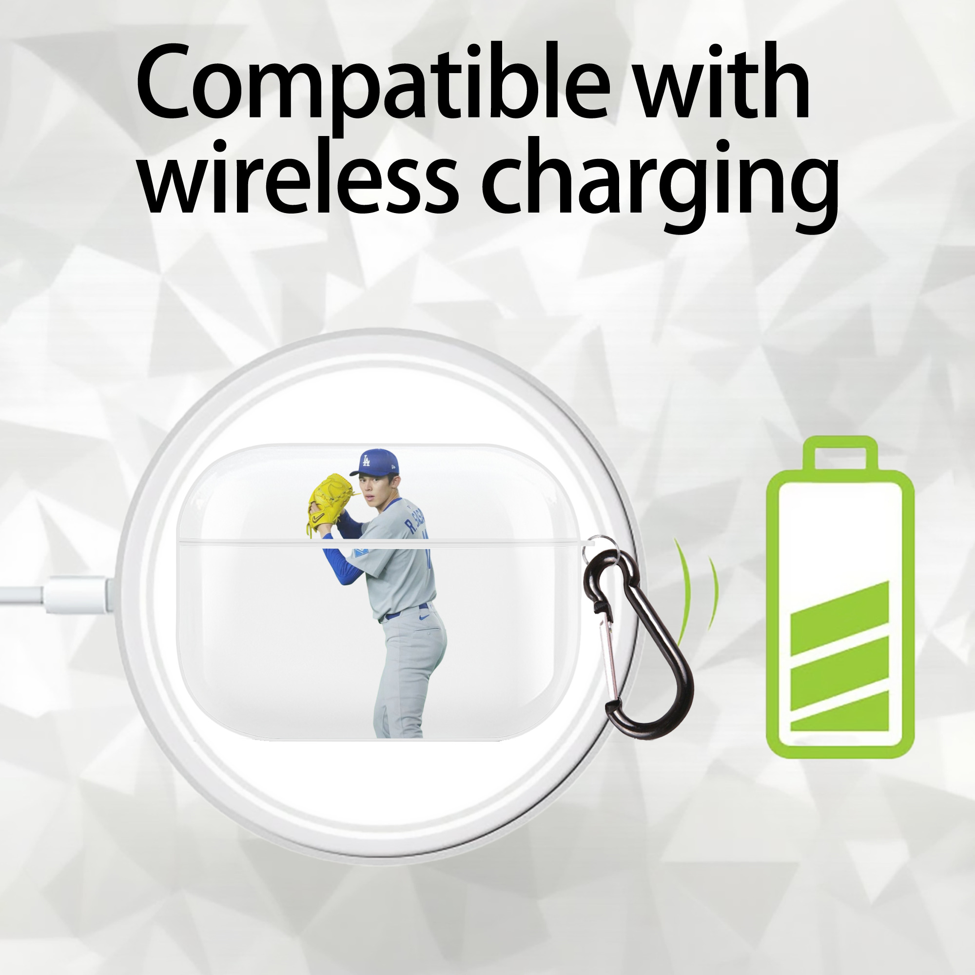  AirPods Pro Hard Case White With Keychain, Durable Flexible PC, Precise Cutouts, Anti-Fingerprint, Yellowing & Scratch Resistant, Full Protection, Washable