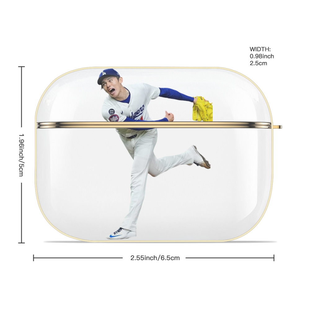  Luxury Gold AirPods Pro Case With Keychain, Flexible PC Material, Full Protection, Precise Cutouts, Anti-Fingerprint, Washable, Durable Design