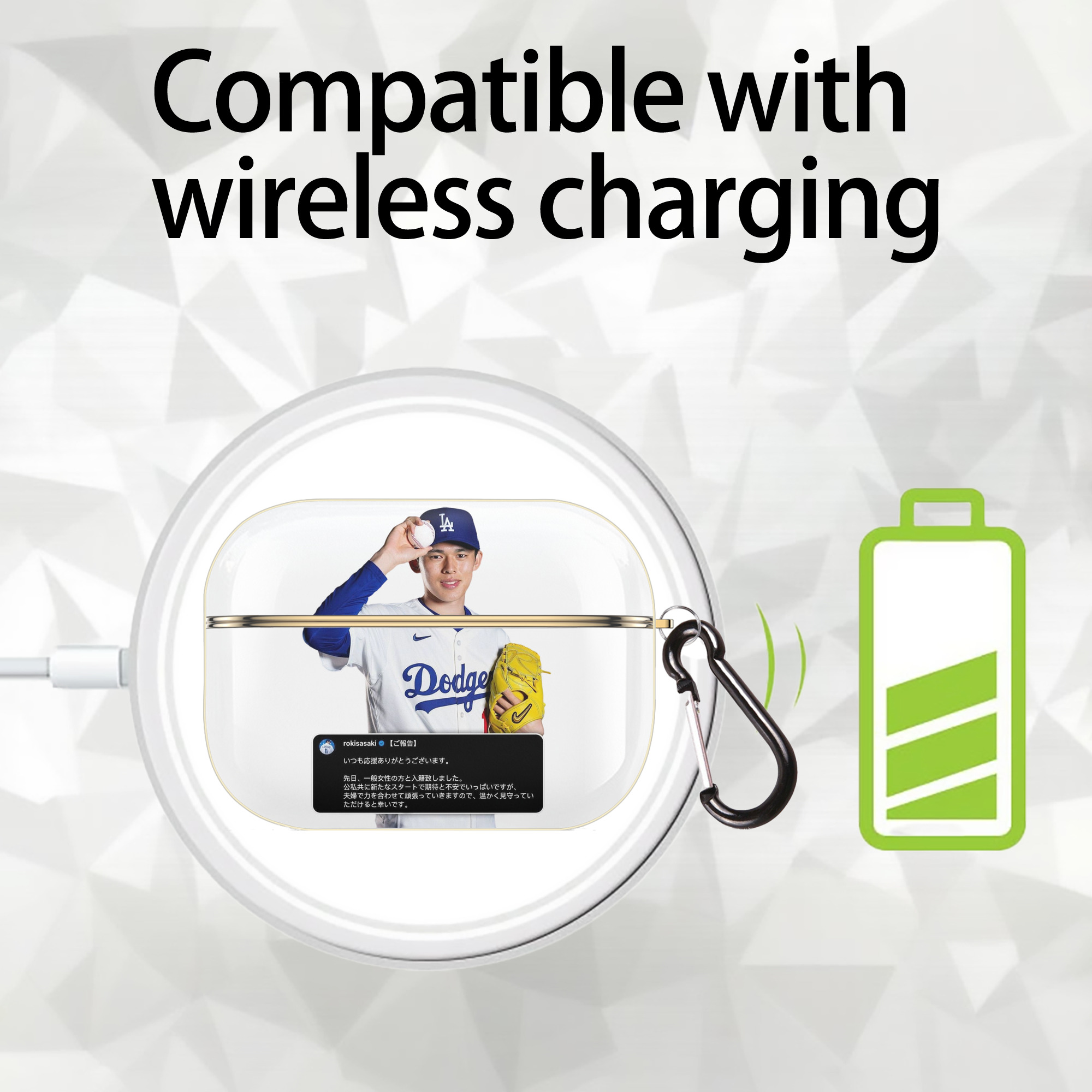  Luxury Gold AirPods Pro Case With Keychain, Flexible PC Material, Full Protection, Precise Cutouts, Anti-Fingerprint, Washable, Durable Design